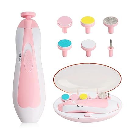 Electric Baby Manicure Pedicure Nail Clippers Cutter Scissors Care Set