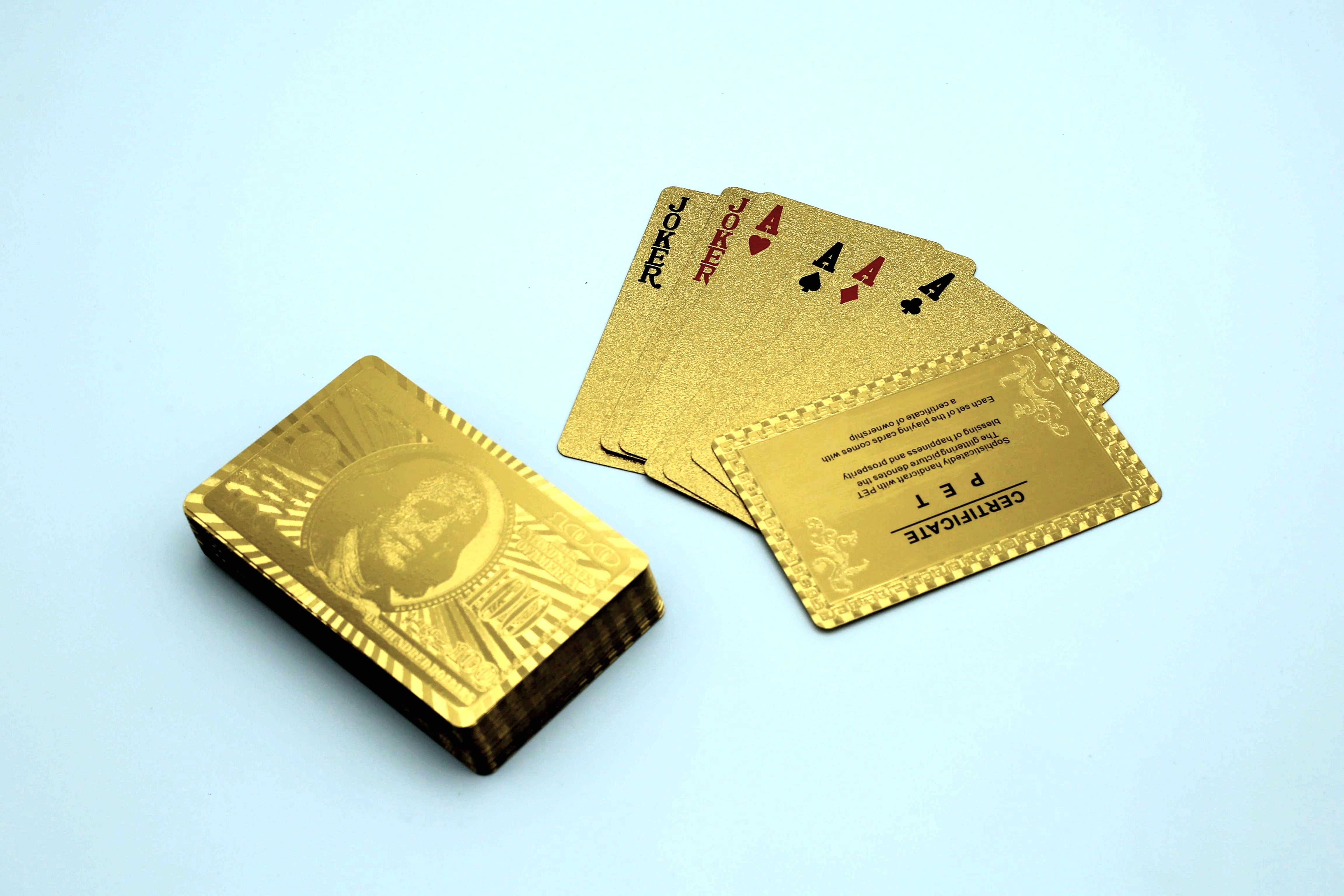 Gold Cards – Glittery Gold Plating Durable cards