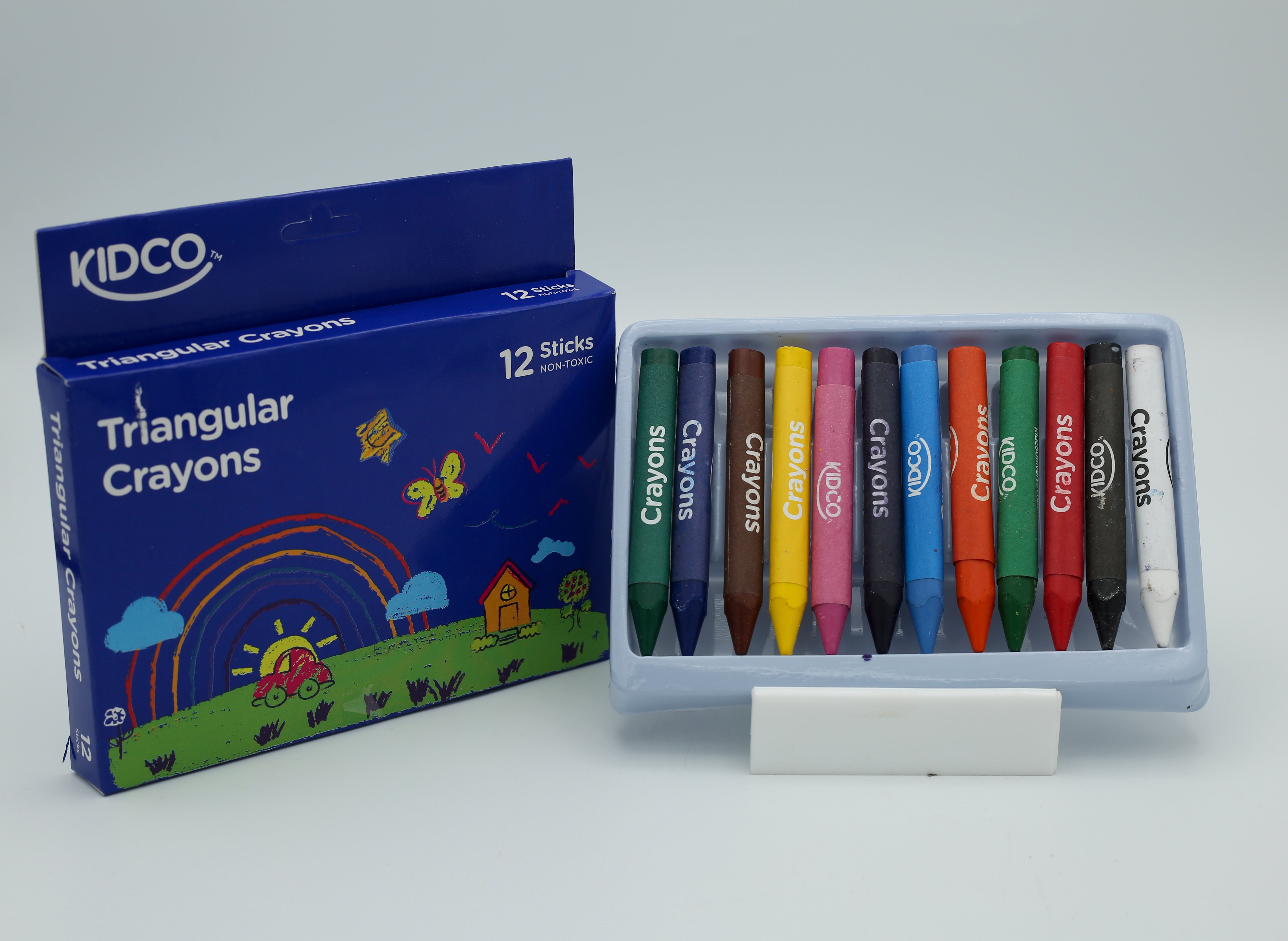 Kidco Triangular Crayons 12 Sticks