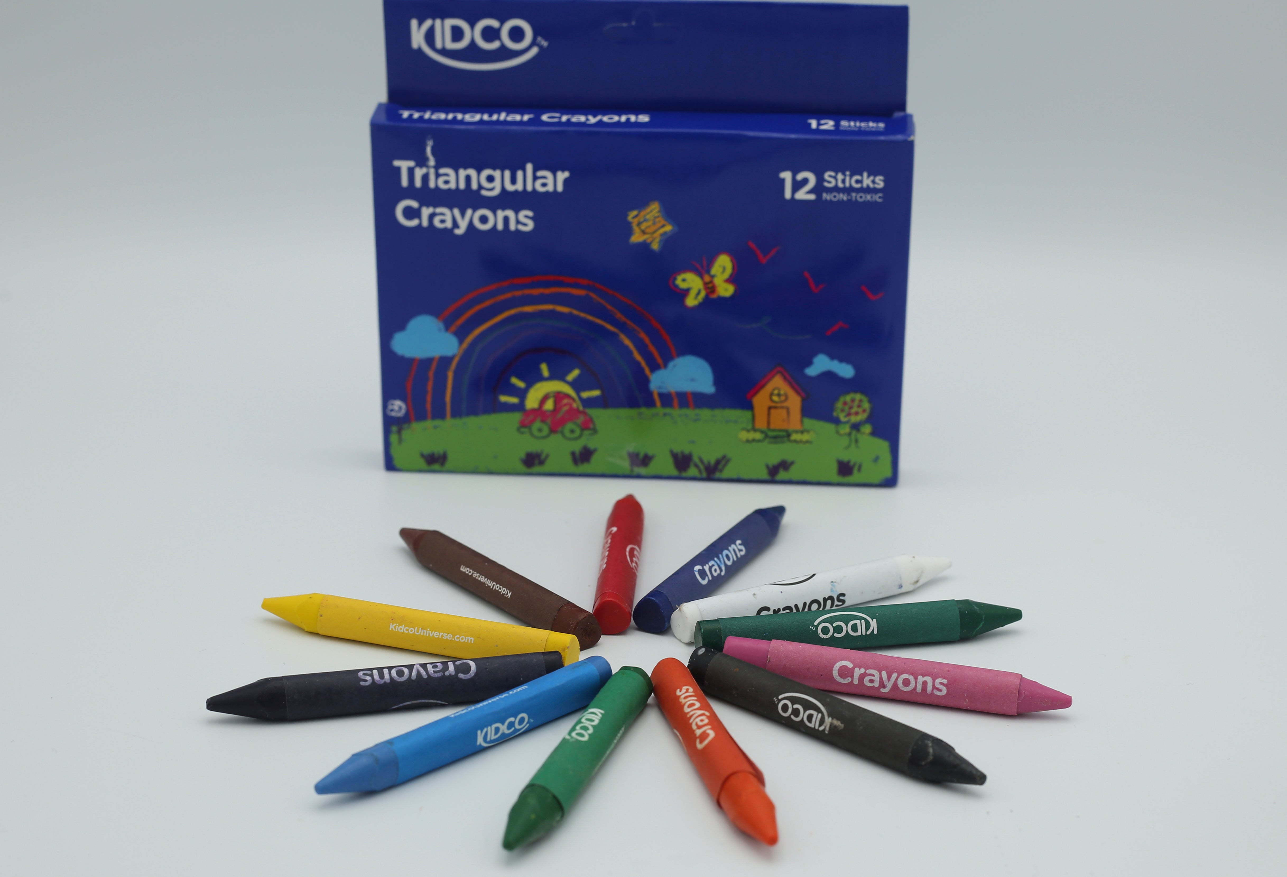 Kidco Triangular Crayons 12 Sticks