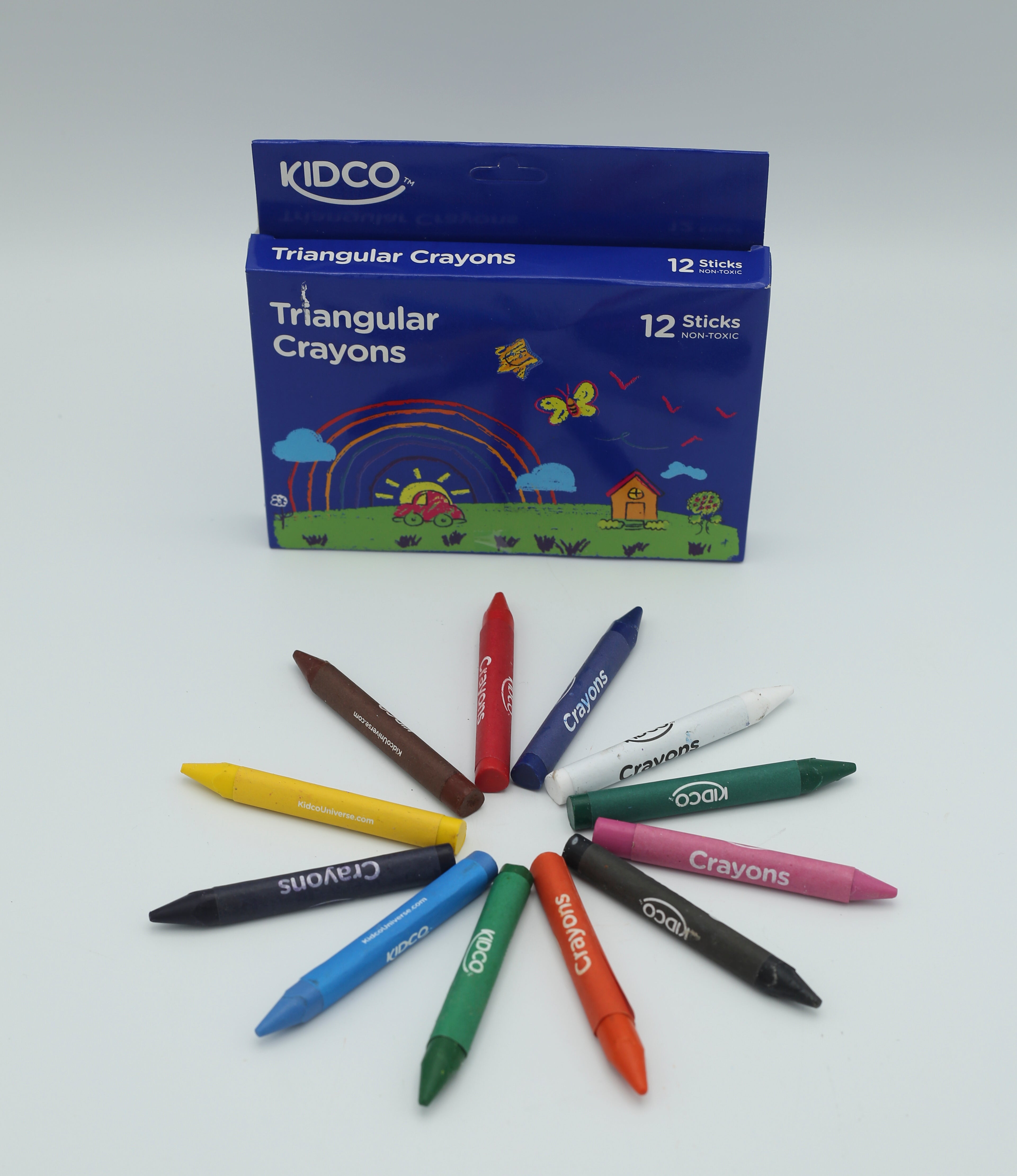 Kidco Triangular Crayons 12 Sticks