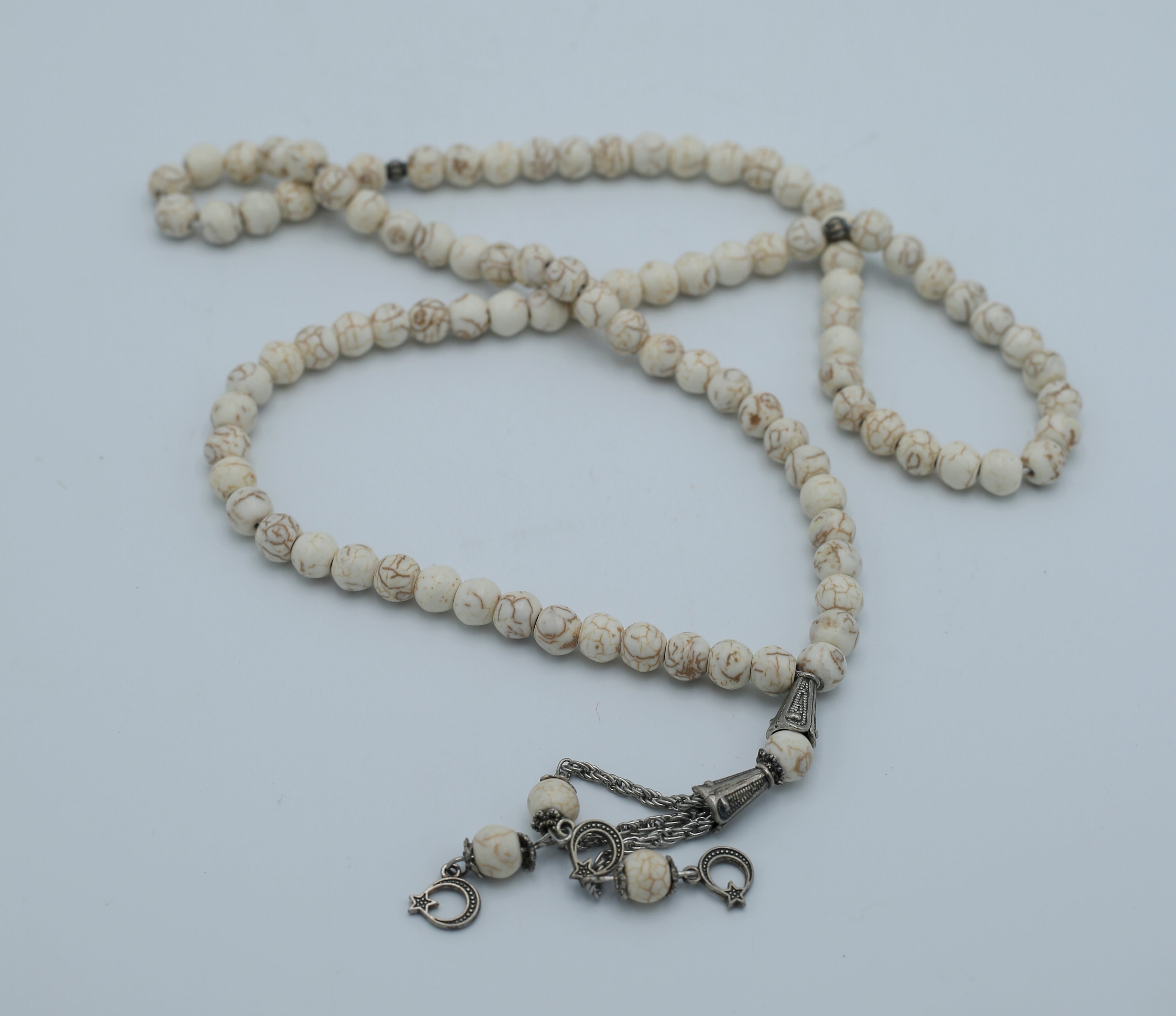 White Feroza Stone Tasbih 100 Beads