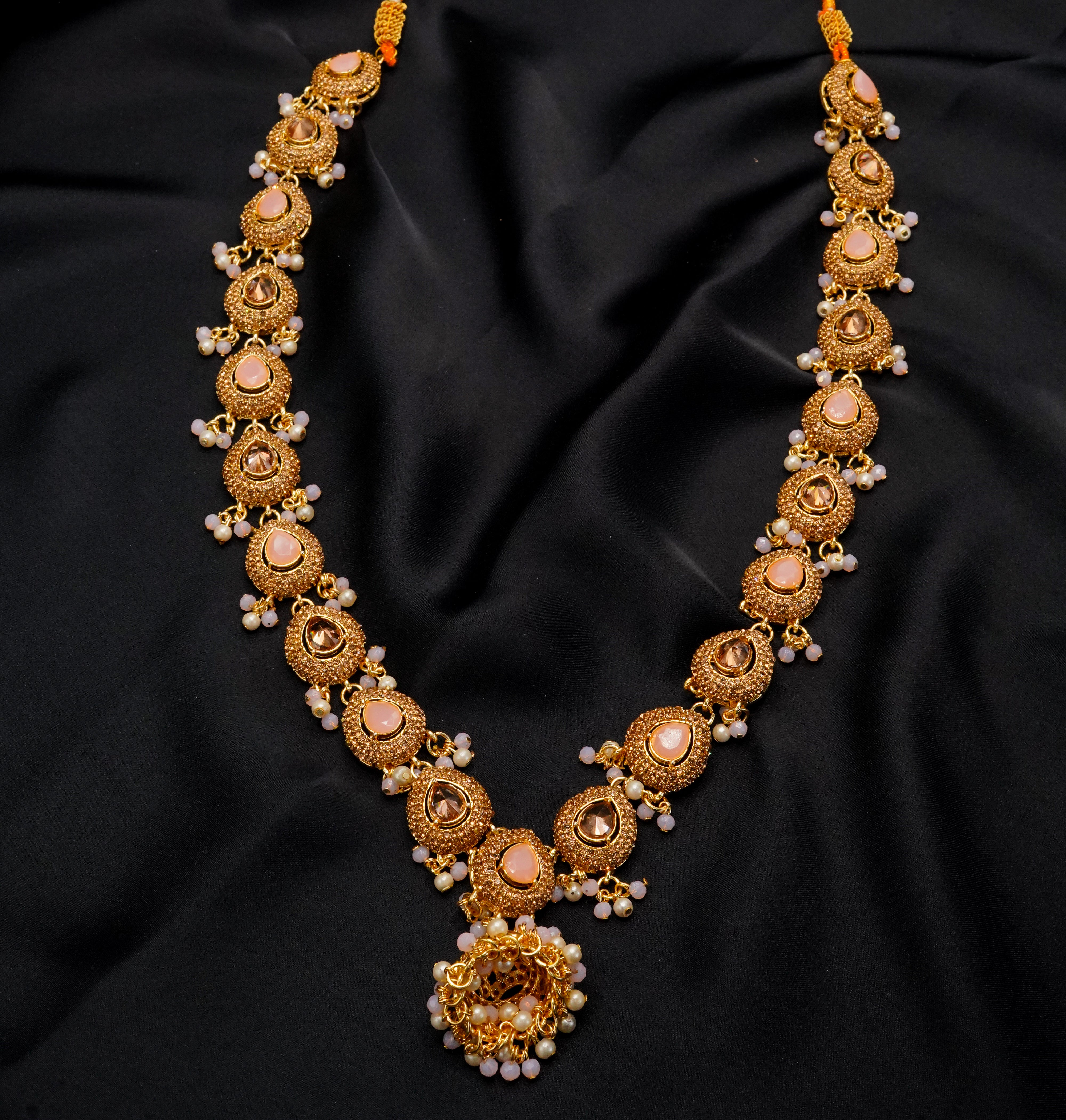 Golden with Multiple Stone Jewellery Set JS-01