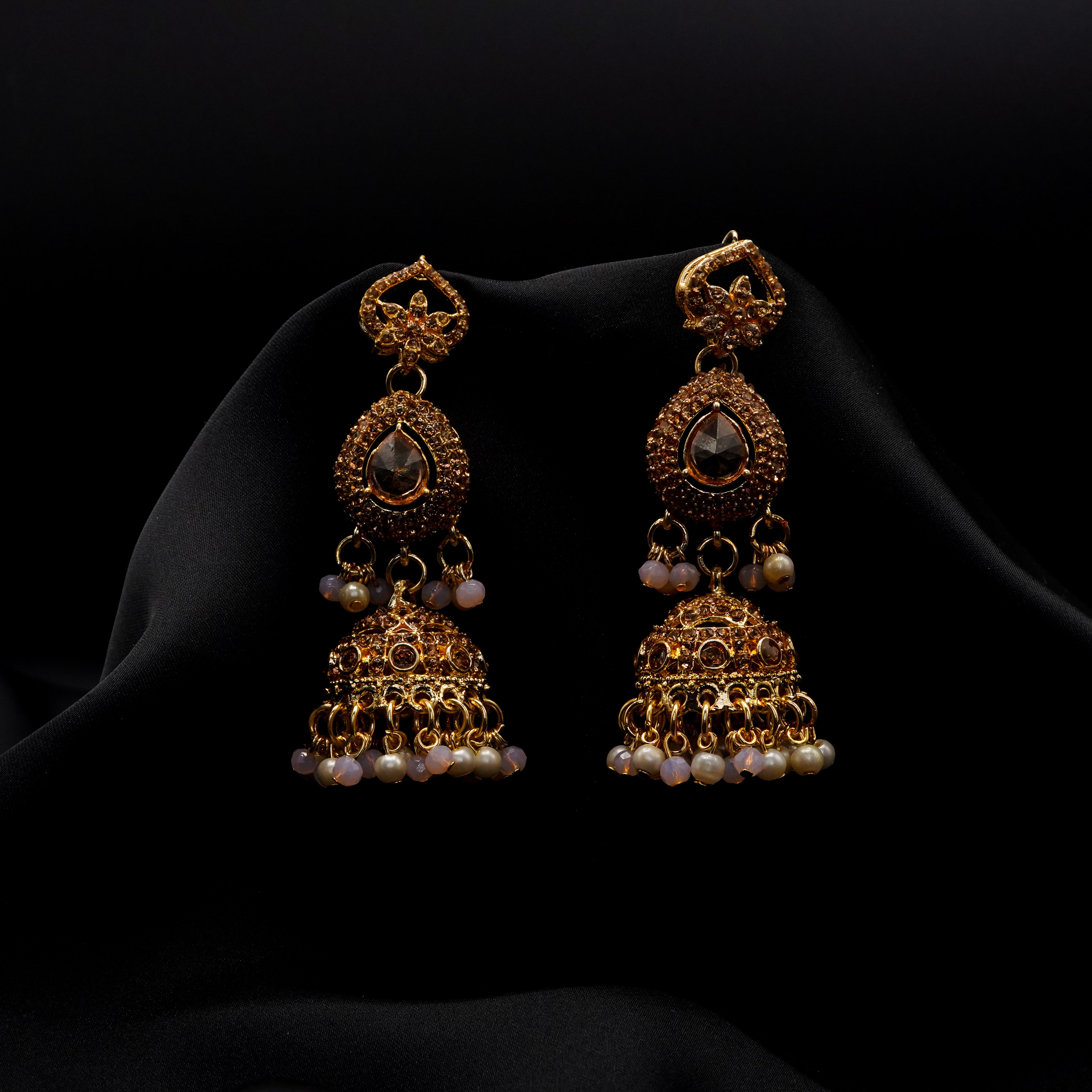 Golden with Multiple Stone Jewellery Set JS-01