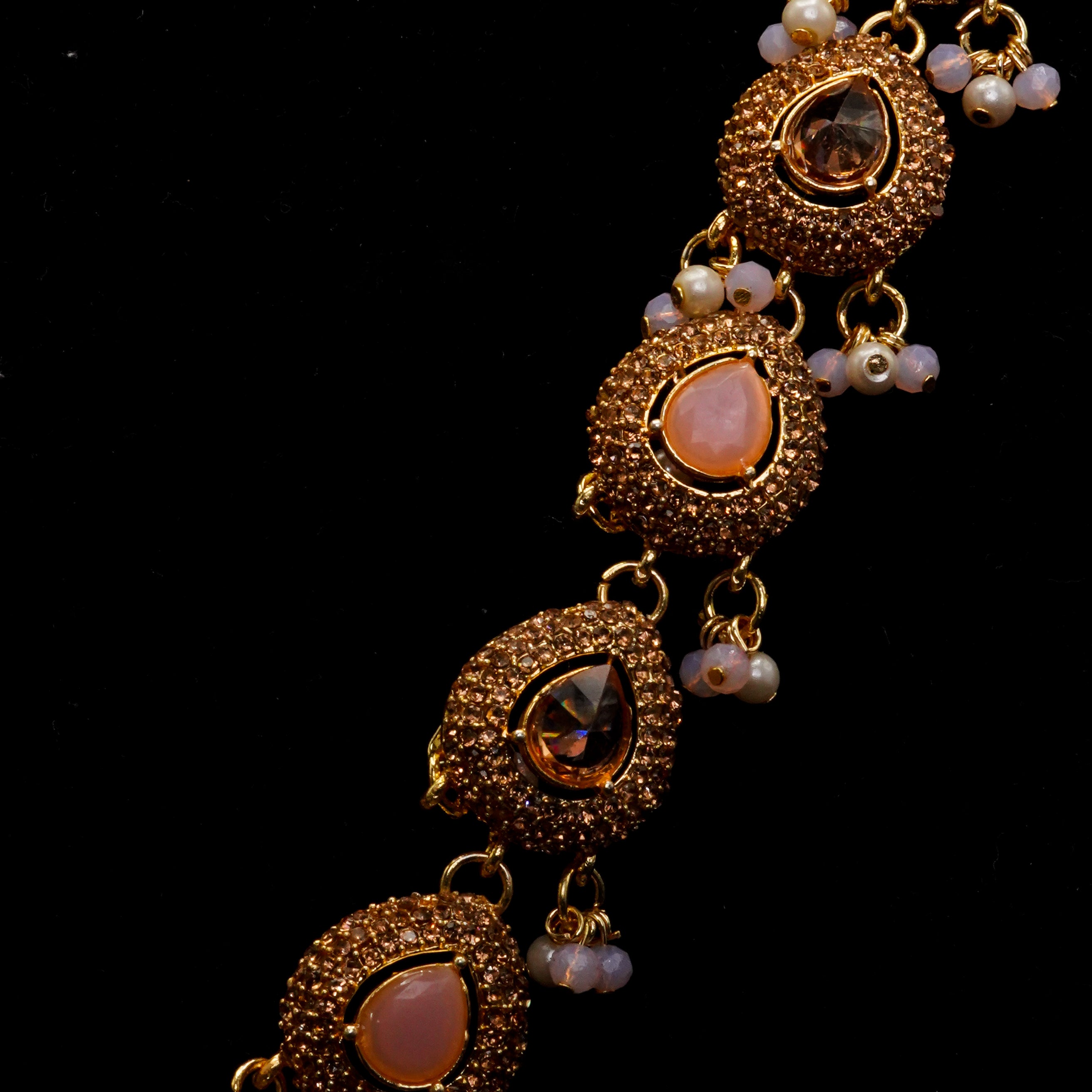 Golden with Multiple Stone Jewellery Set JS-01