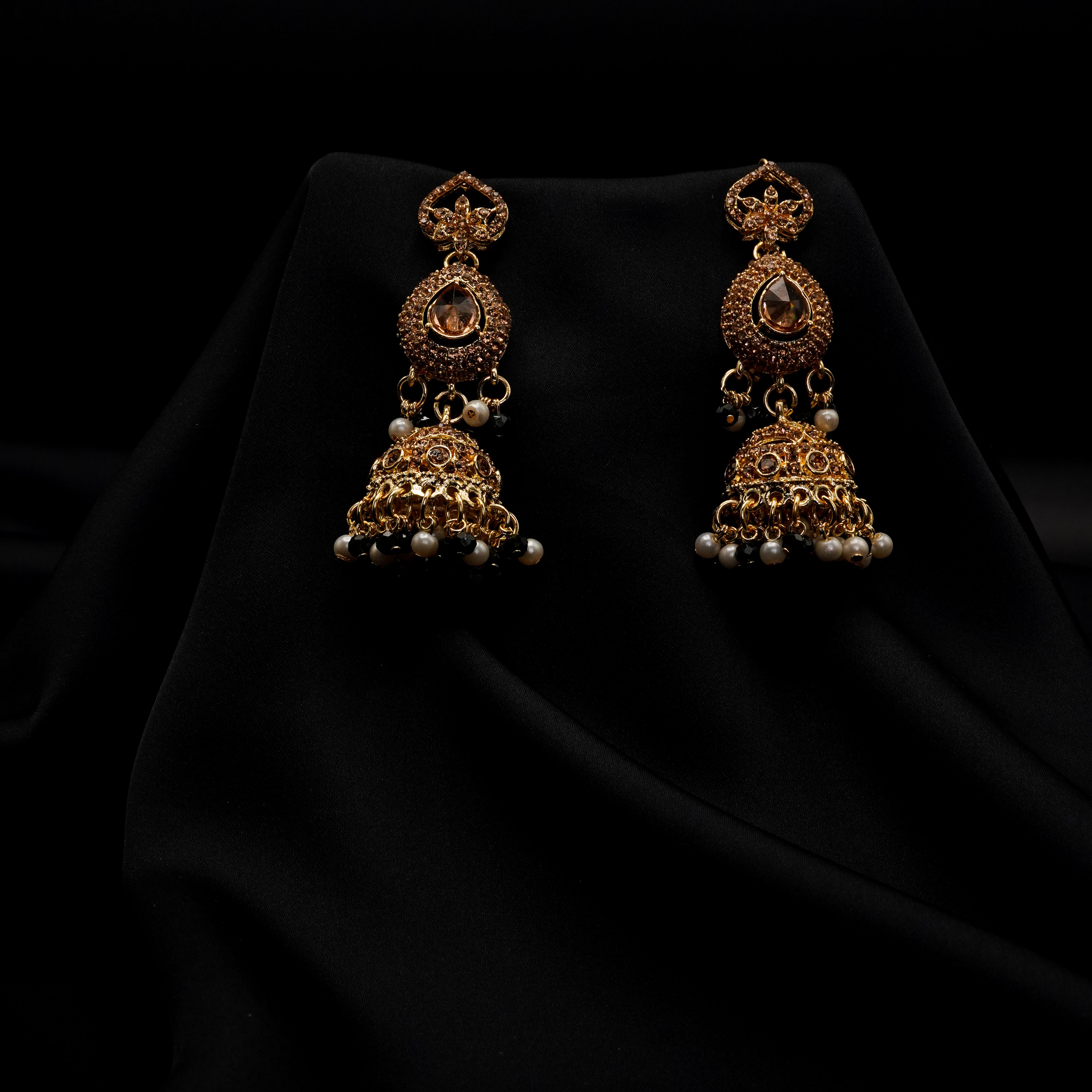 Golden with Multiple Stone Jewellery Set JS-01