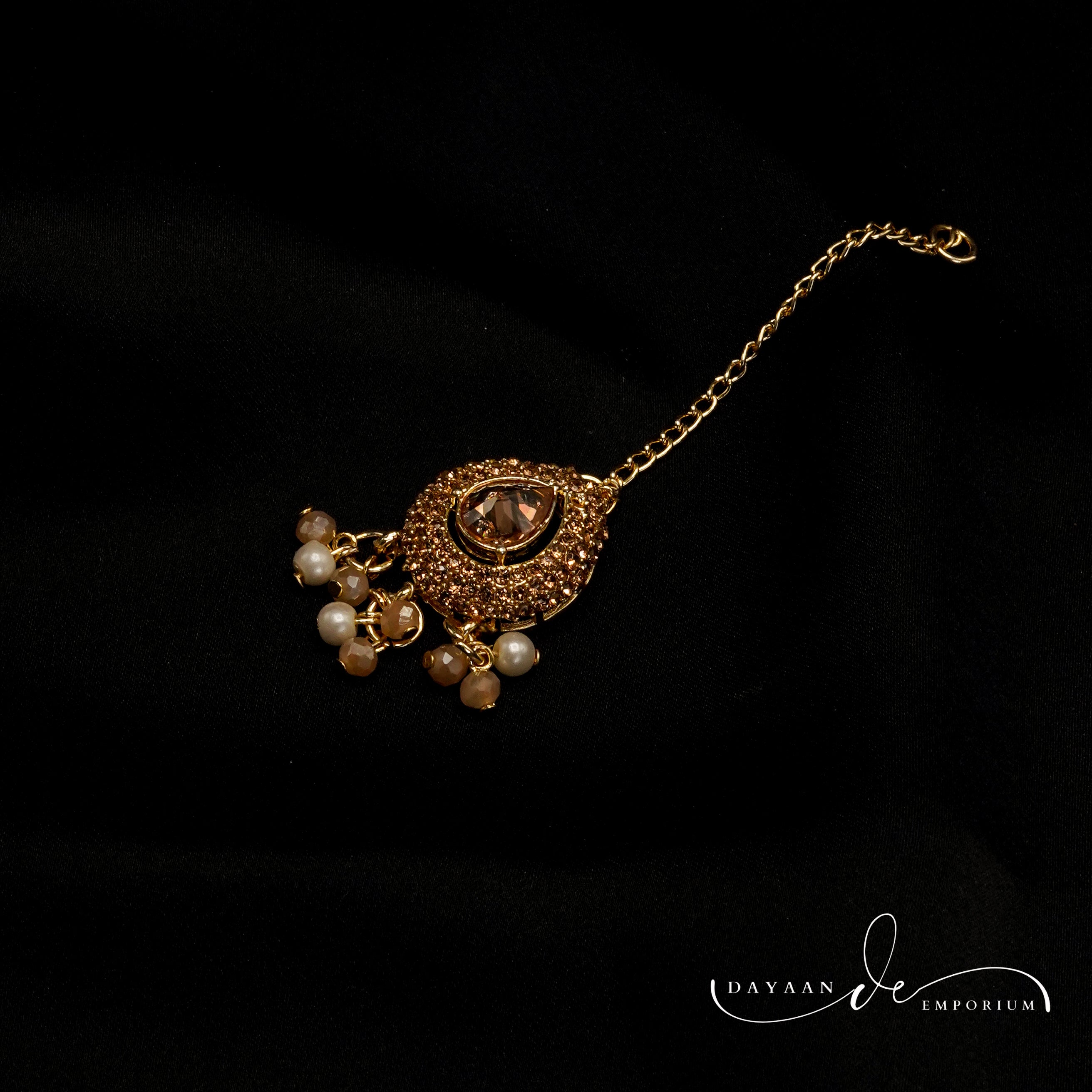 Golden with Multiple Stone Jewellery Set JS-01