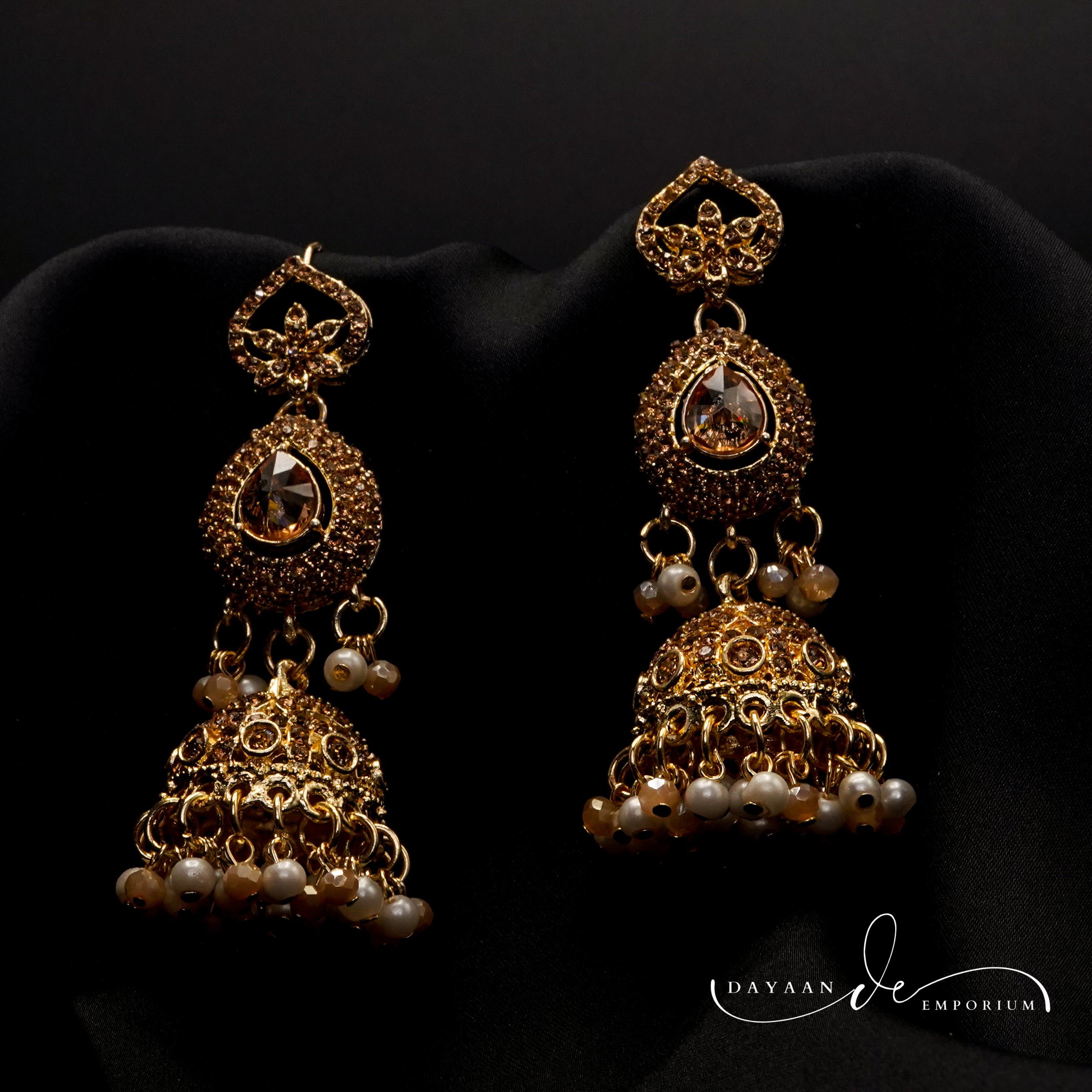 Golden with Multiple Stone Jewellery Set JS-01