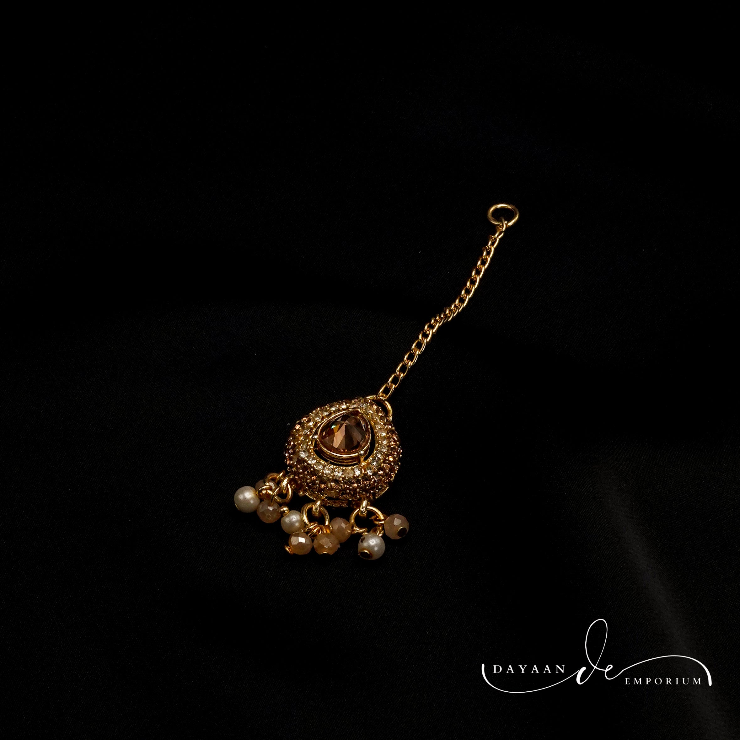 Golden with Multiple Stone Jewellery Set JS-01