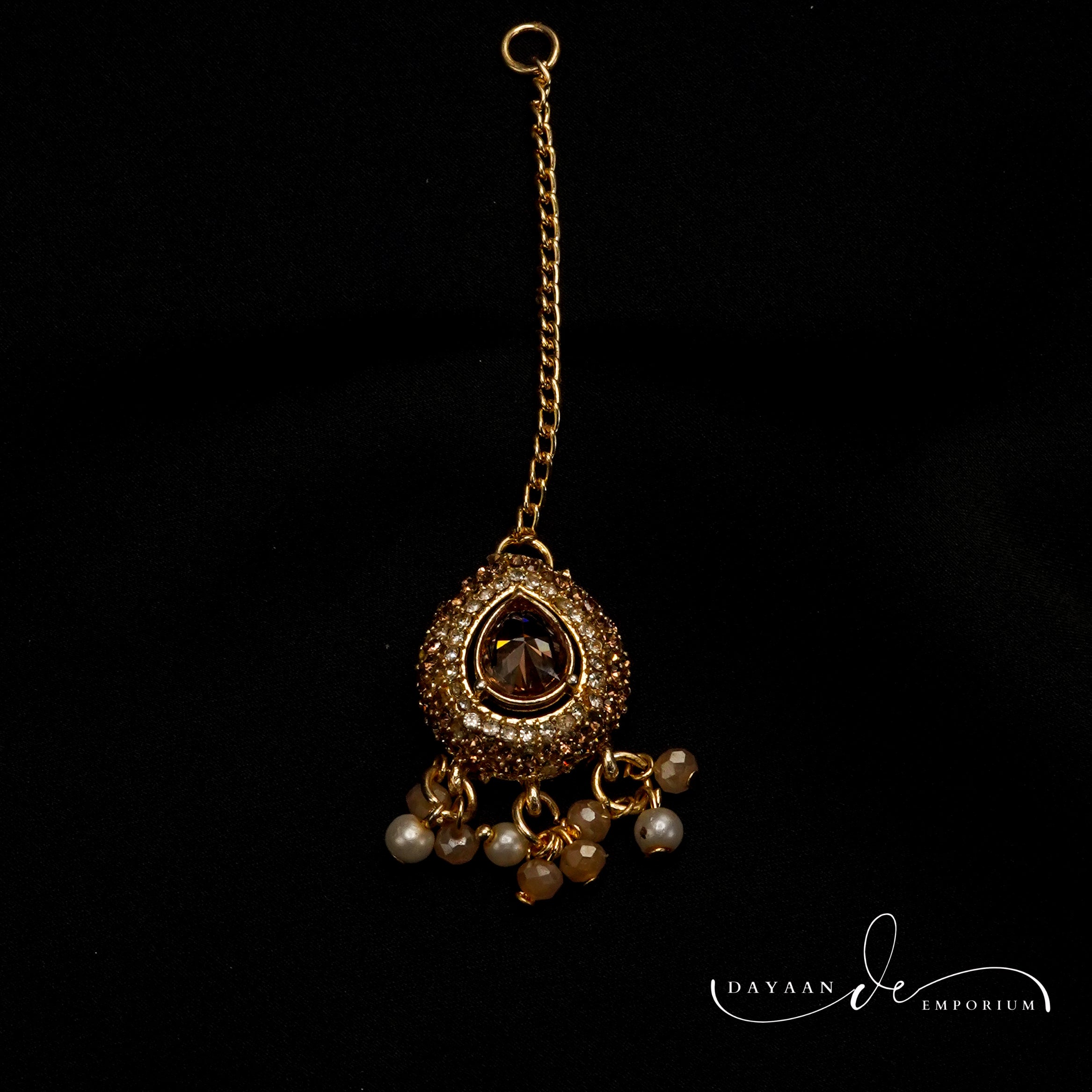 Golden with Multiple Stone Jewellery Set JS-01