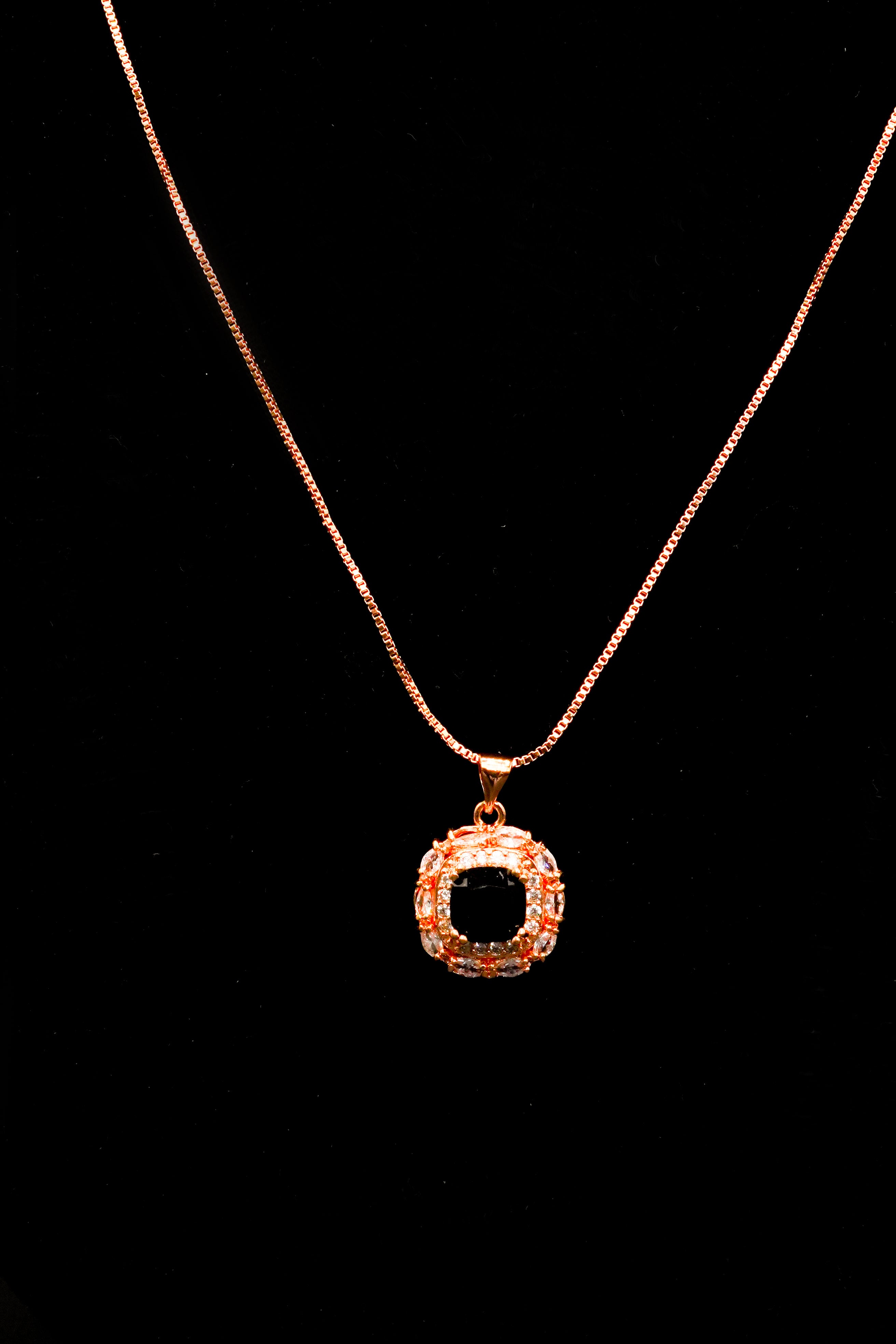 Round Pendant Necklace with Earrings LS-12