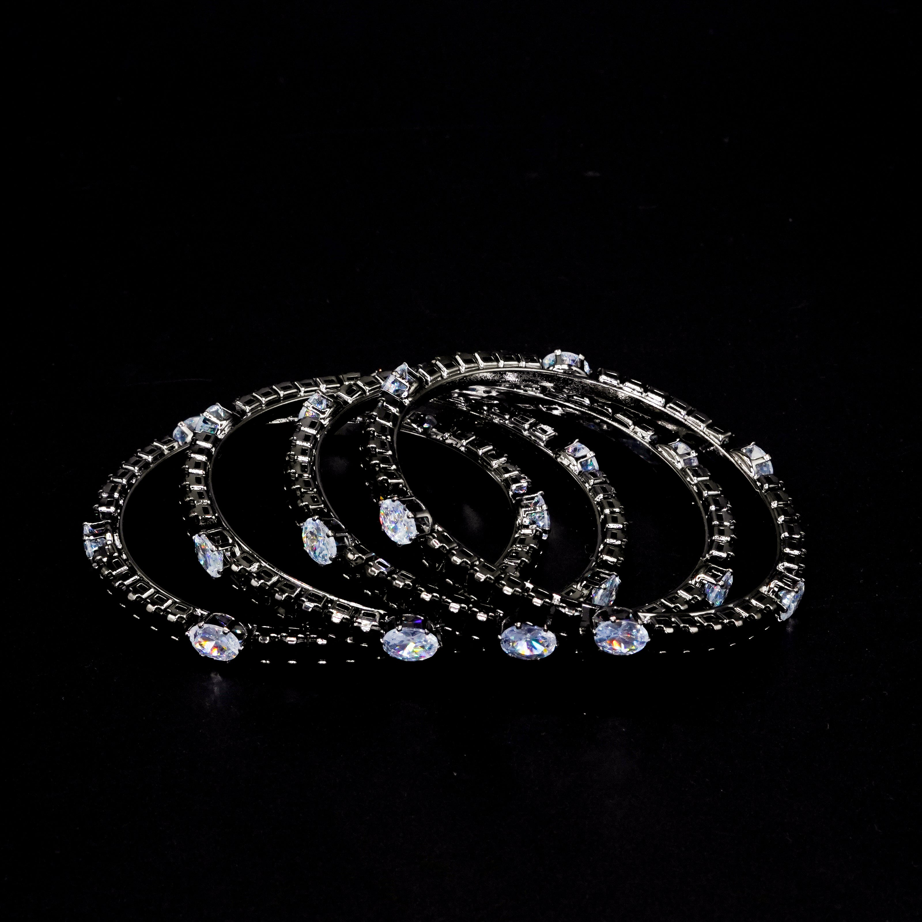 Diamond Cut Bangles 6 Pcs GD-05