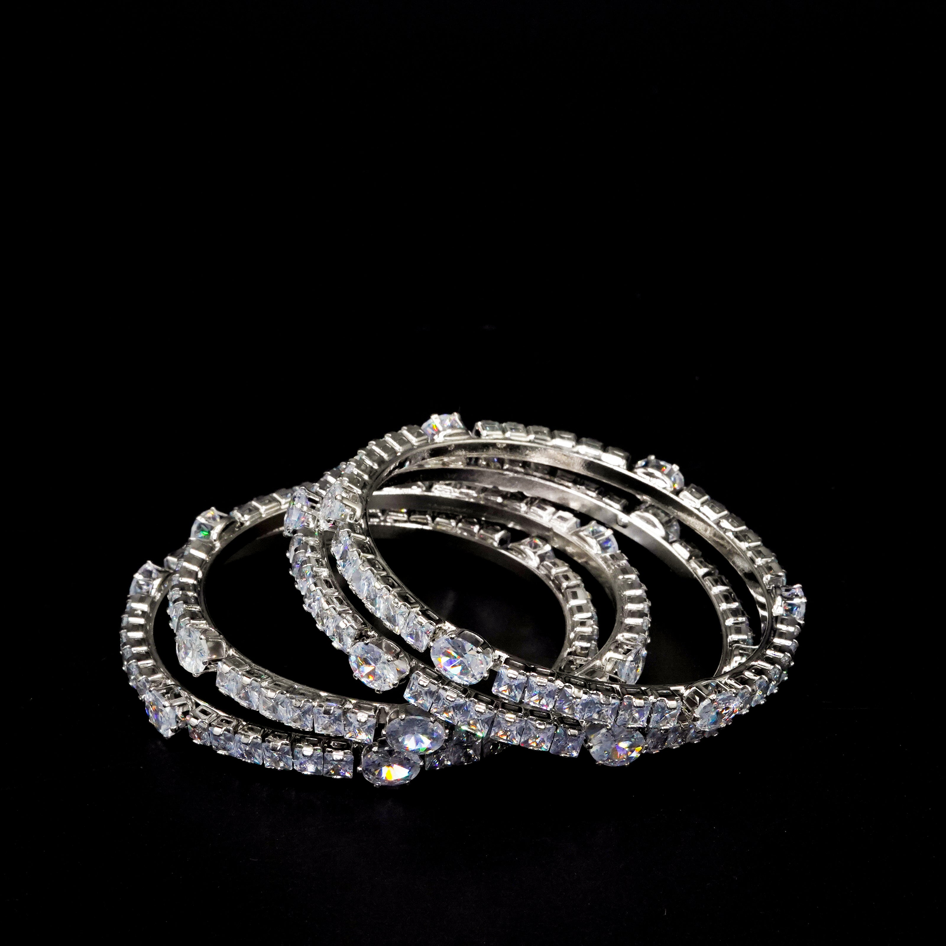 Diamond Cut Bangles 6 Pcs GD-05