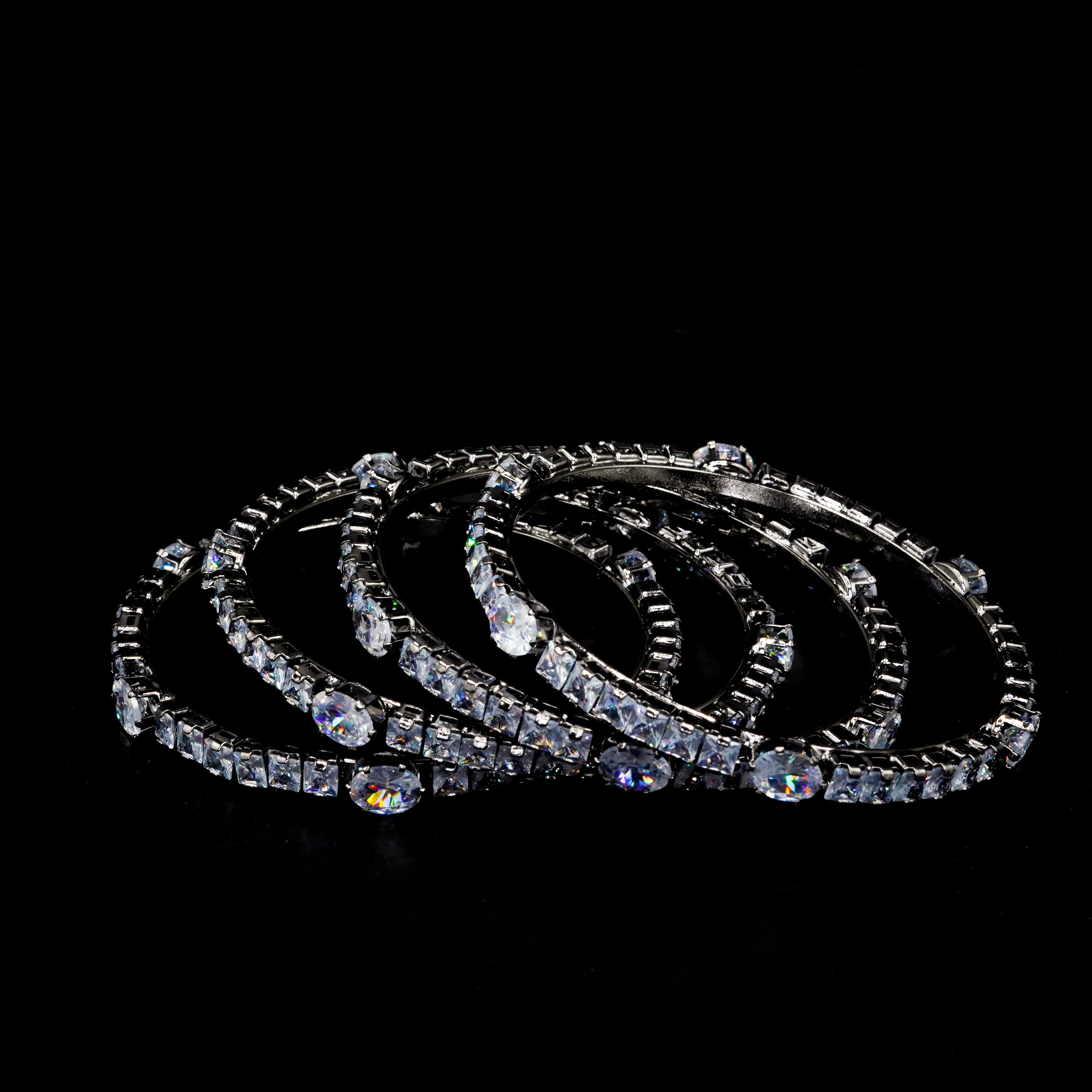 Diamond Cut Bangles 6 Pcs GD-05