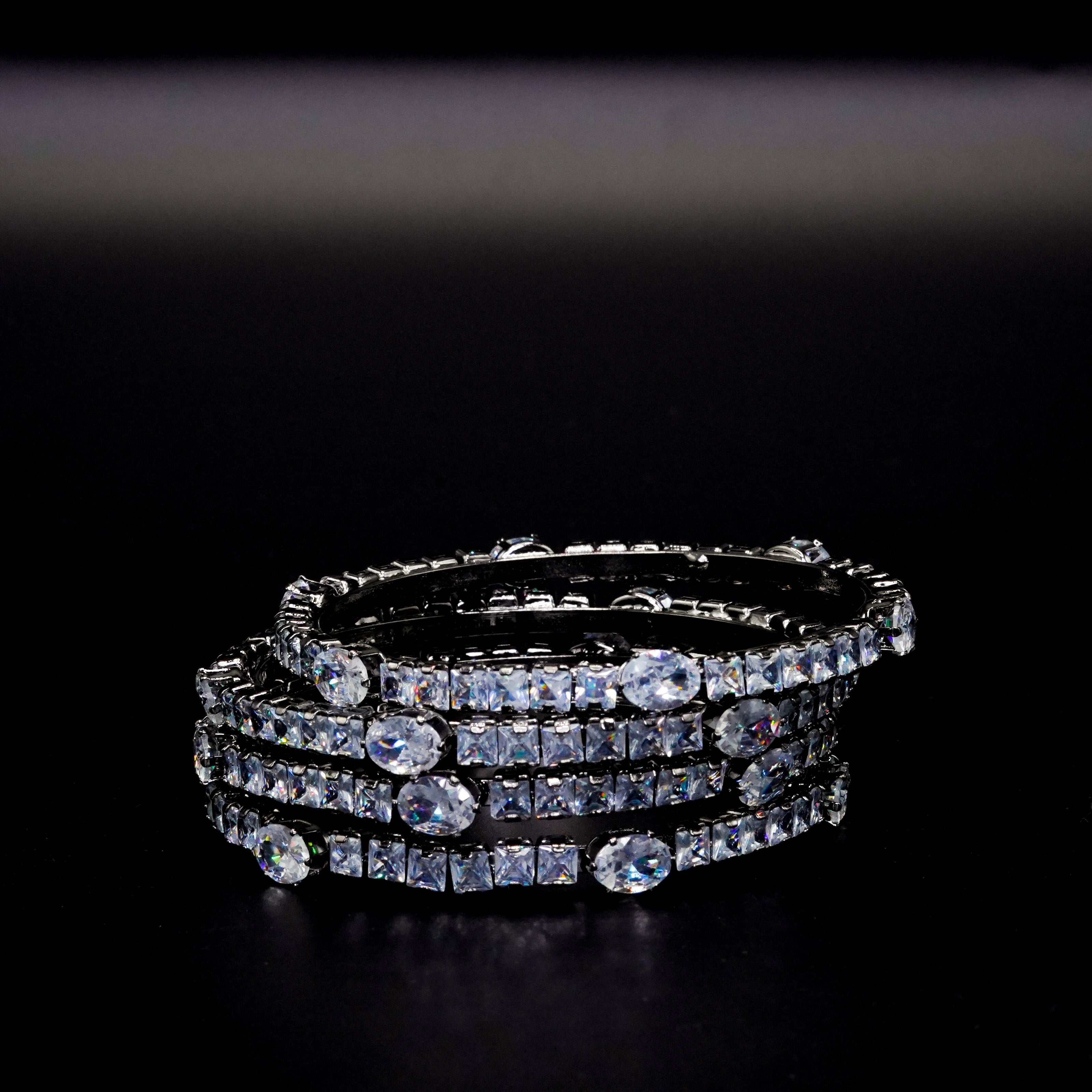 Diamond Cut Bangles 6 Pcs GD-05