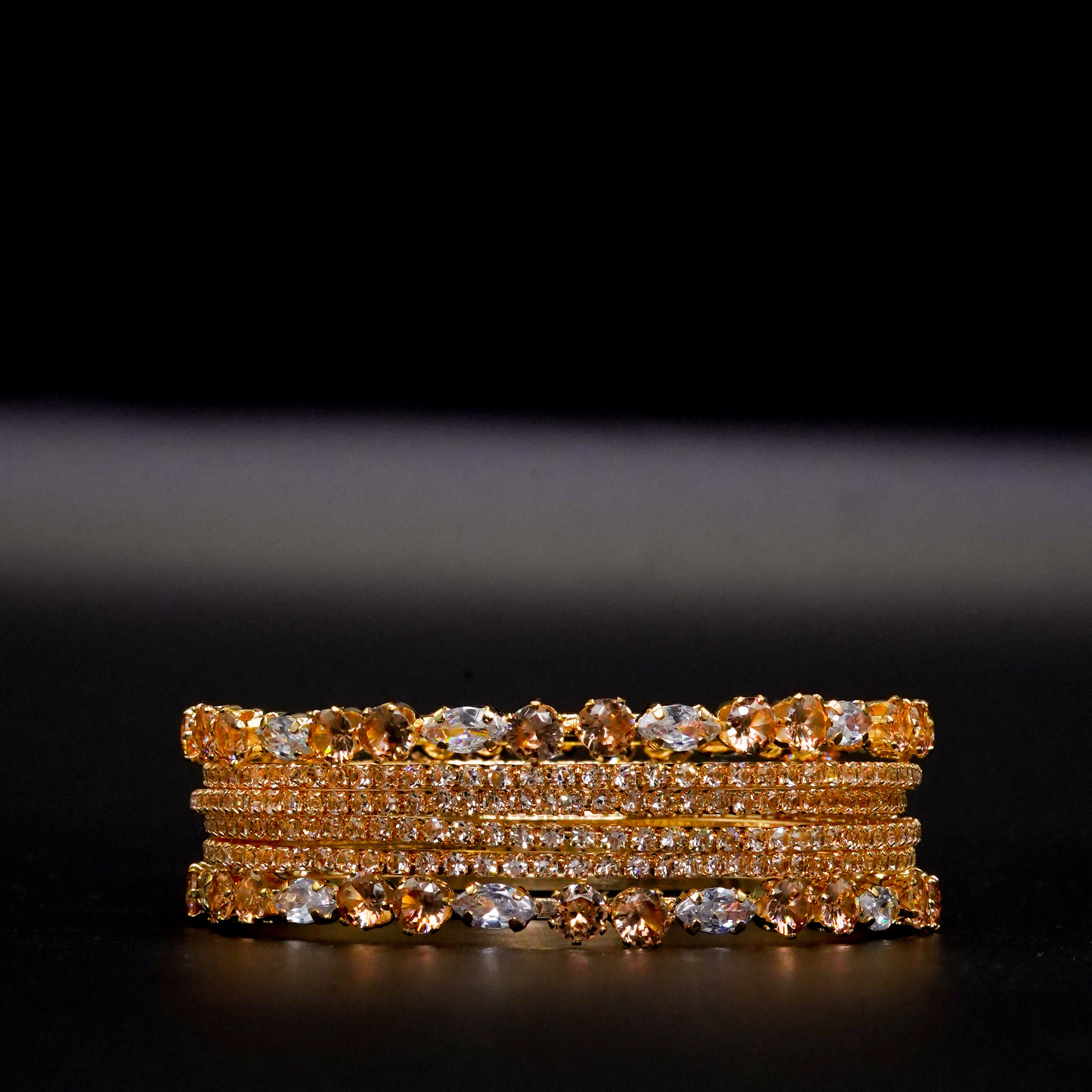 Diamond Cut Bangles 6 Pcs GD-03