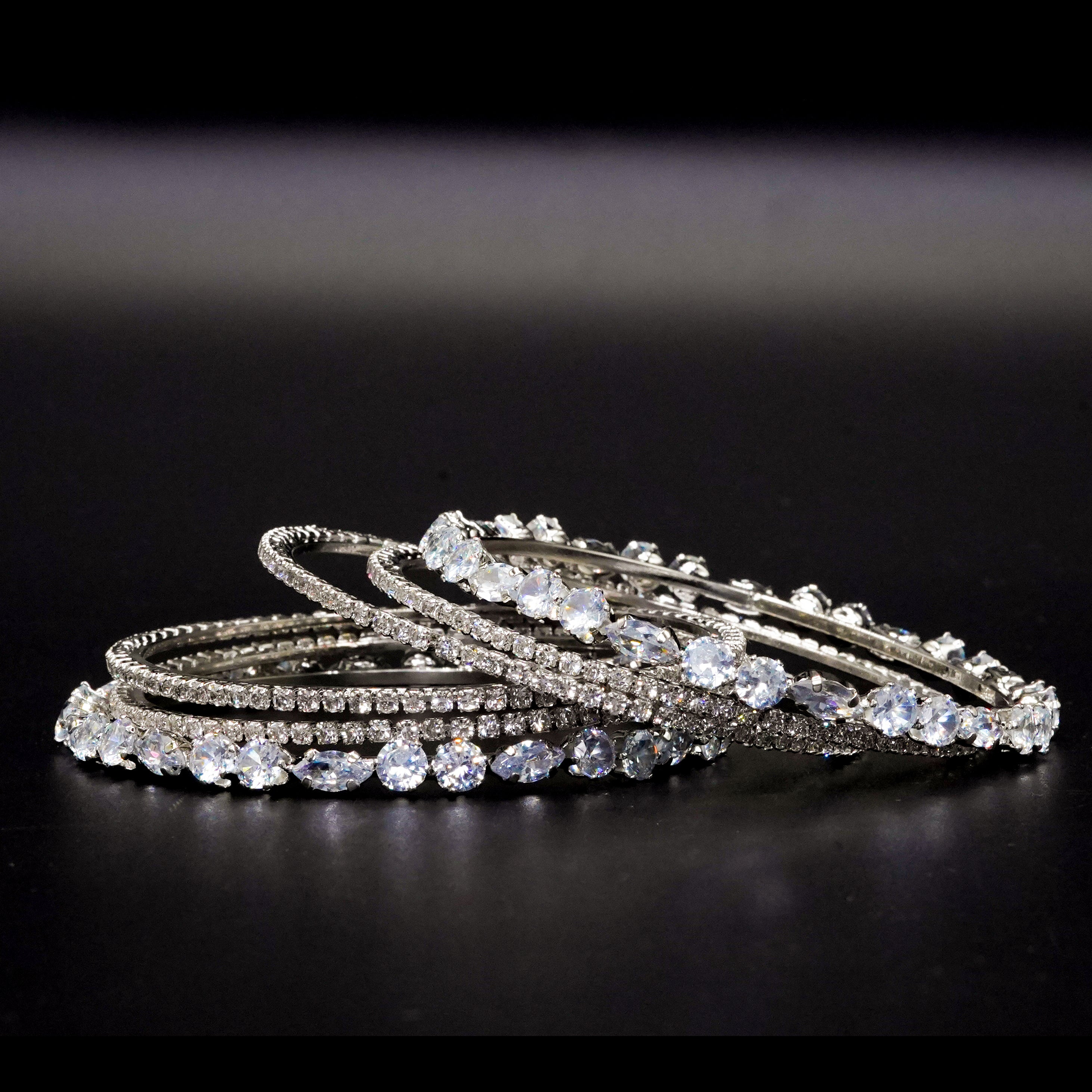 Diamond Cut Bangles 6 Pcs GD-03