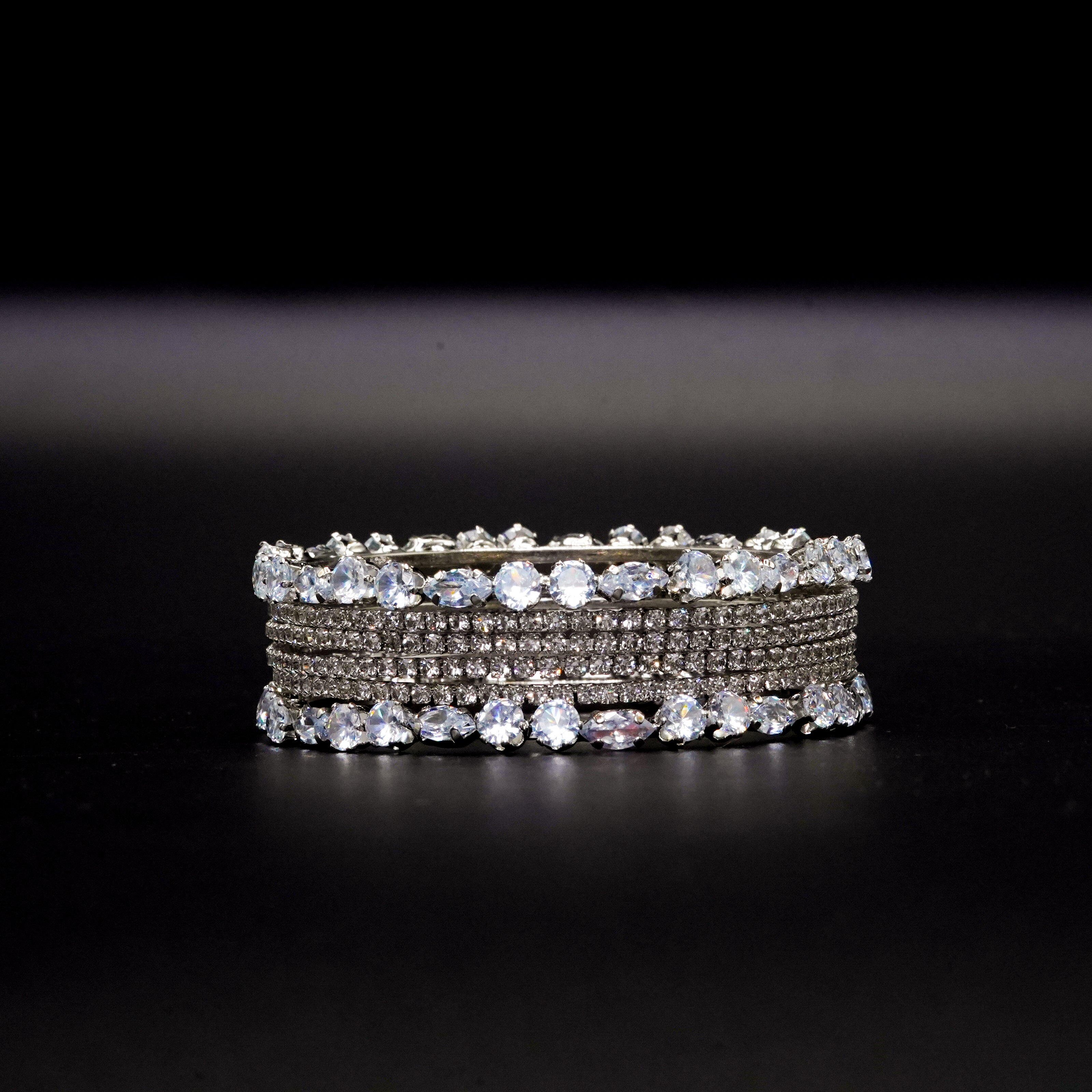 Diamond Cut Bangles 6 Pcs GD-03