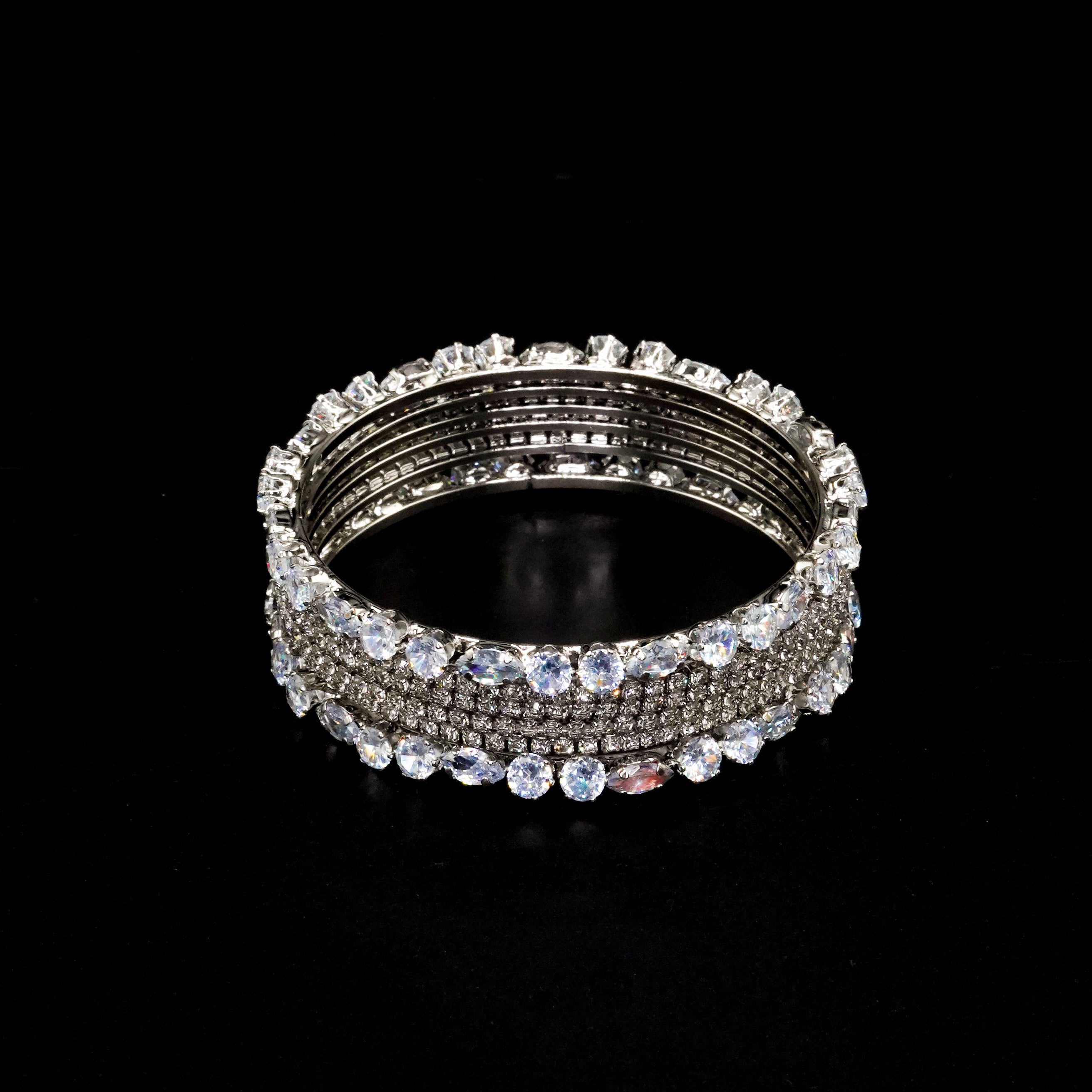 Diamond Cut Bangles 6 Pcs GD-03