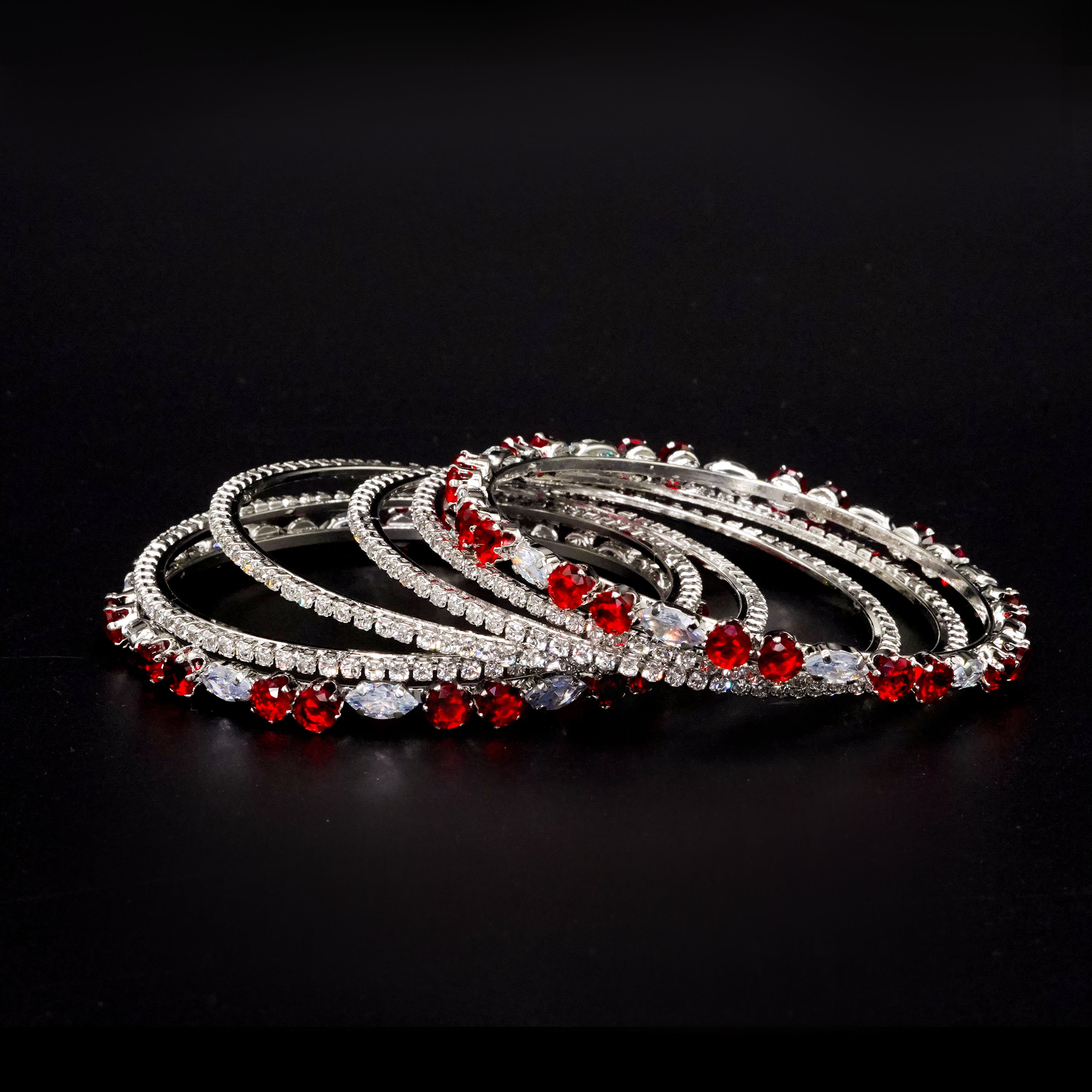 Diamond Cut Bangles 6 Pcs GD-03