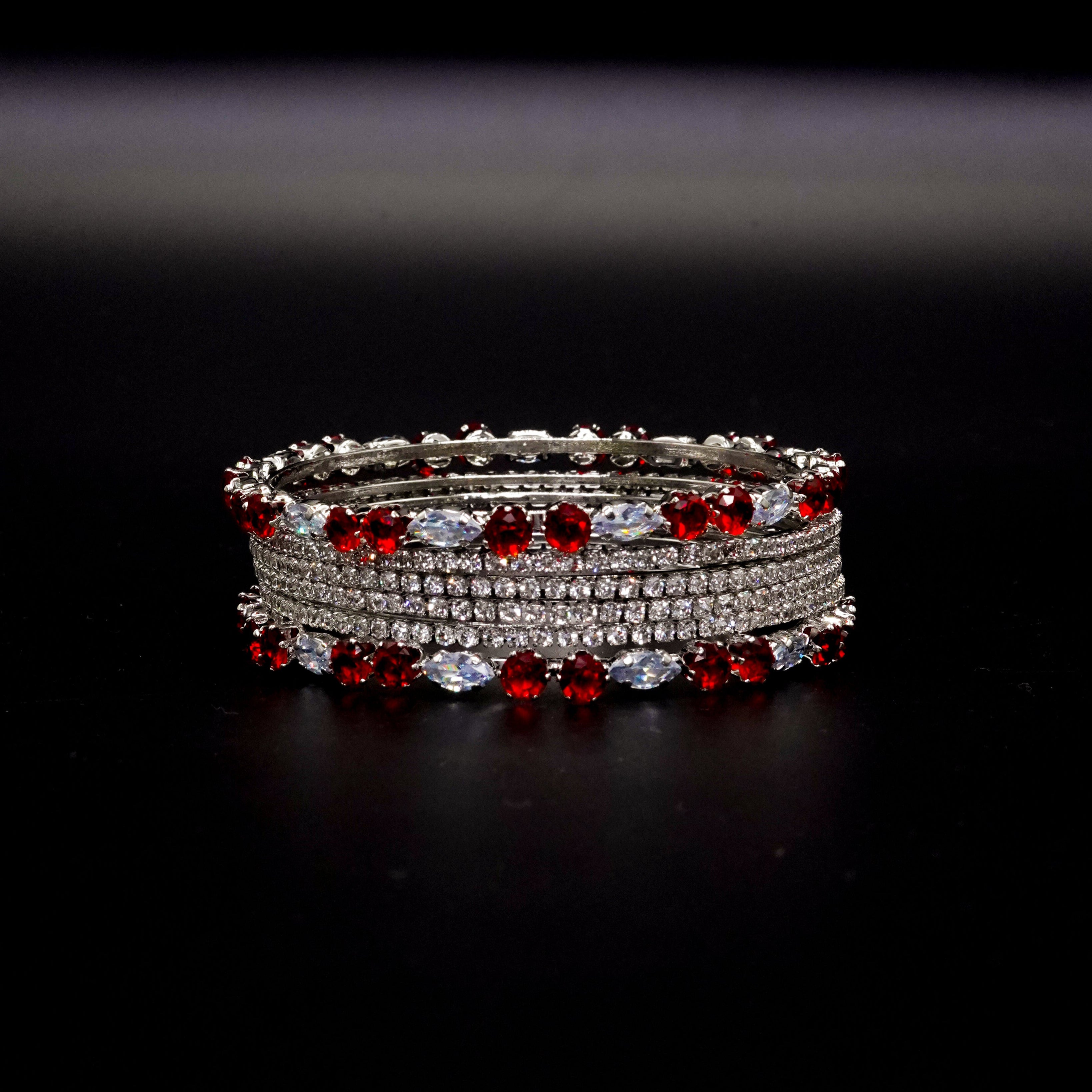 Diamond Cut Bangles 6 Pcs GD-03