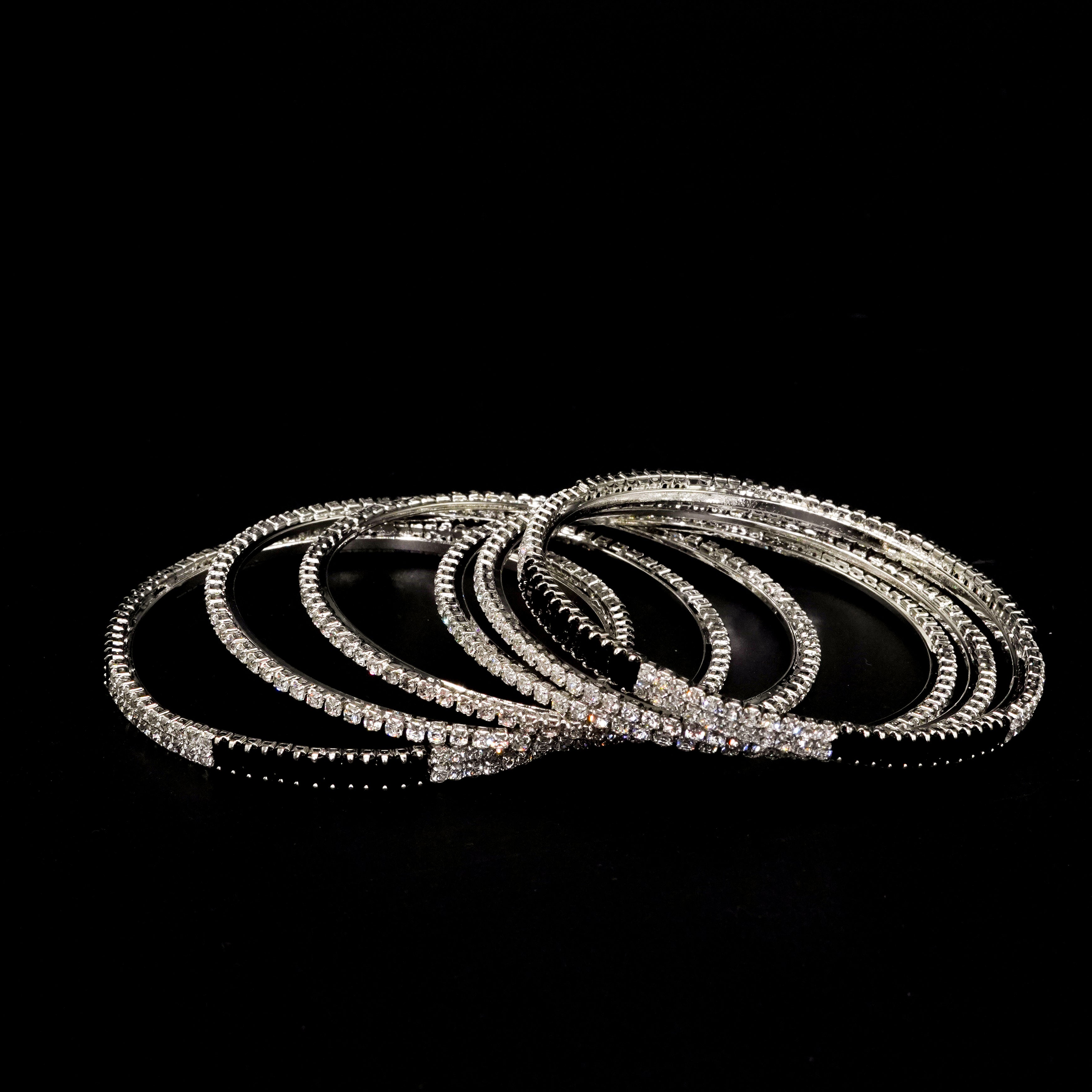 Diamond Cut Bangles 6 Pcs GD-04