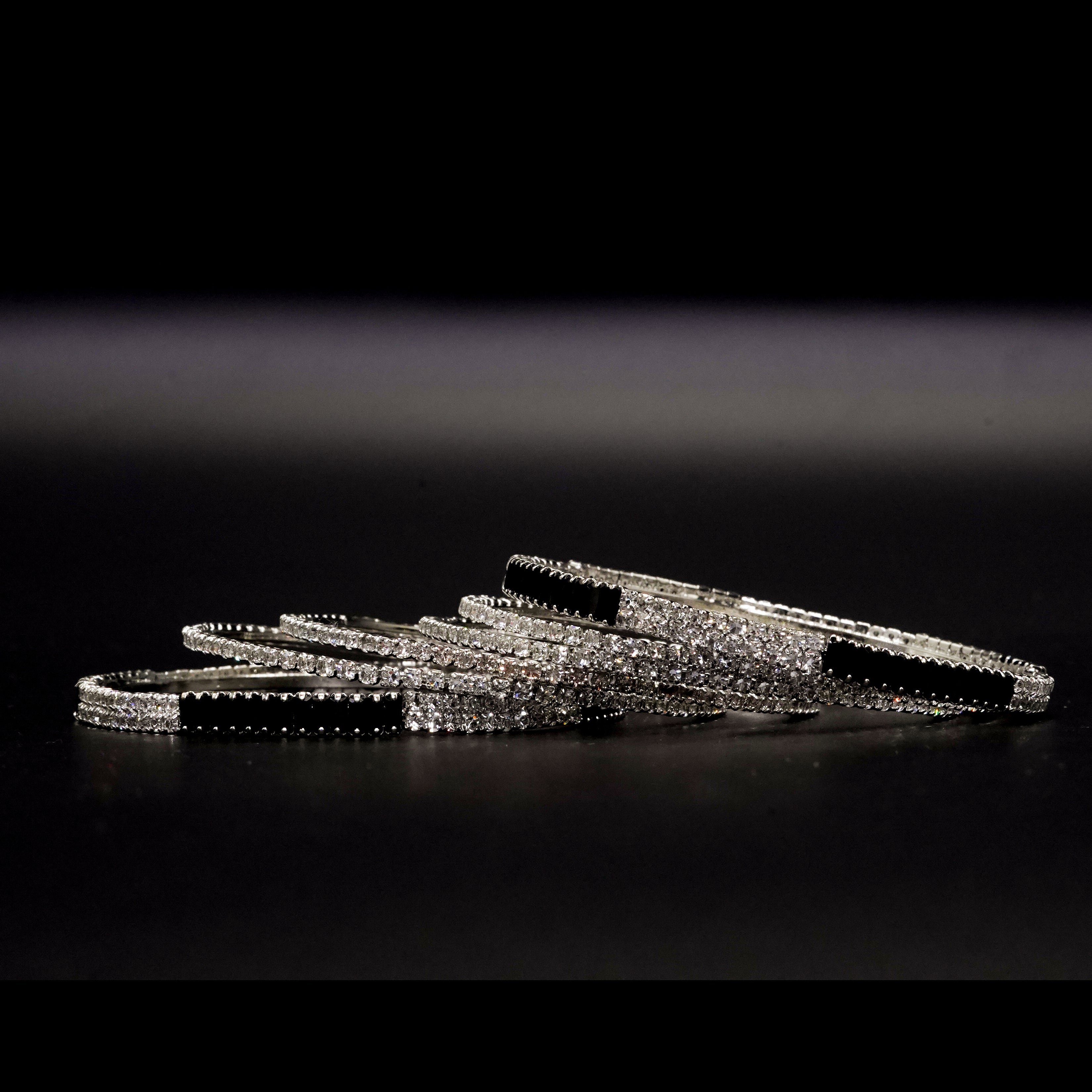 Diamond Cut Bangles 6 Pcs GD-04