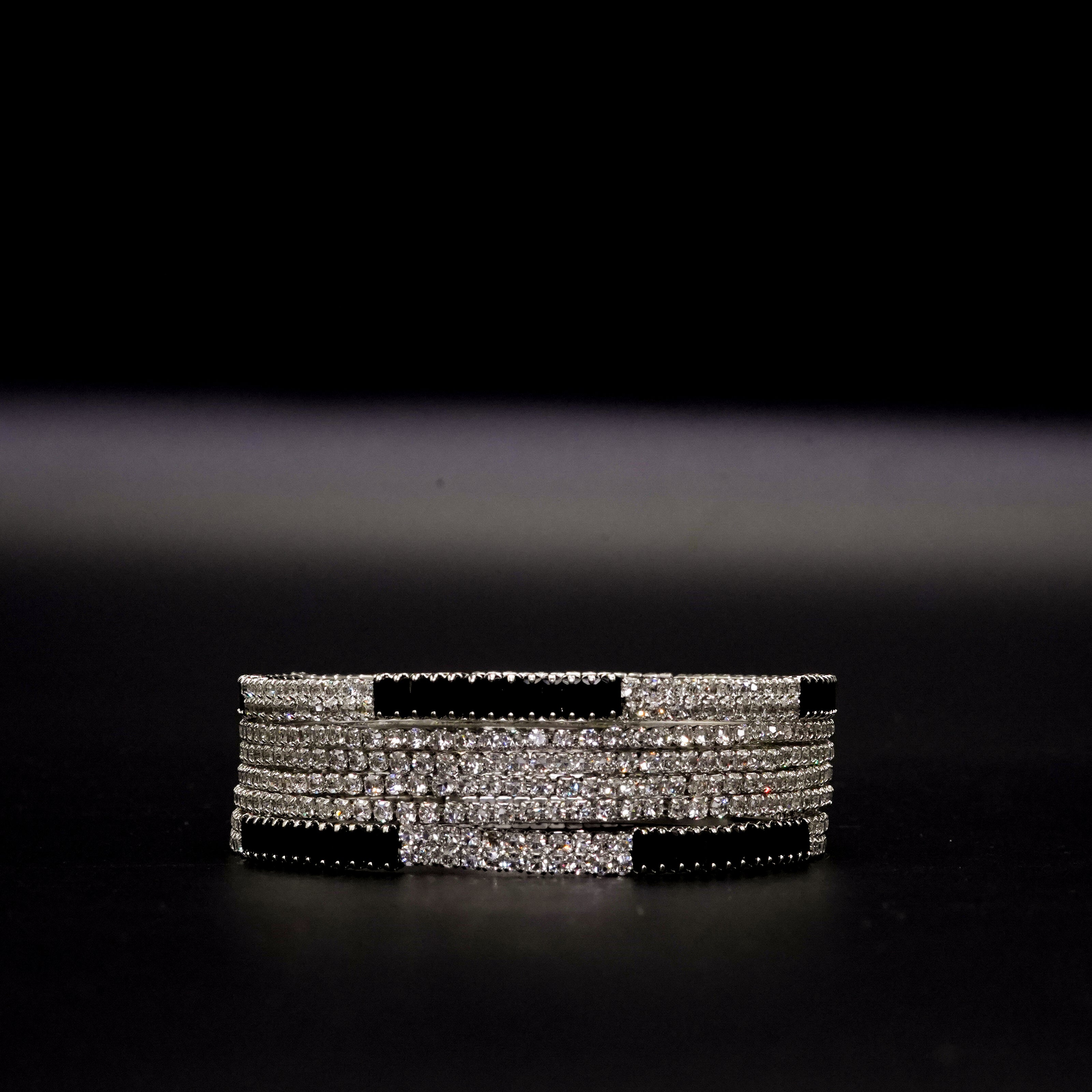 Diamond Cut Bangles 6 Pcs GD-04