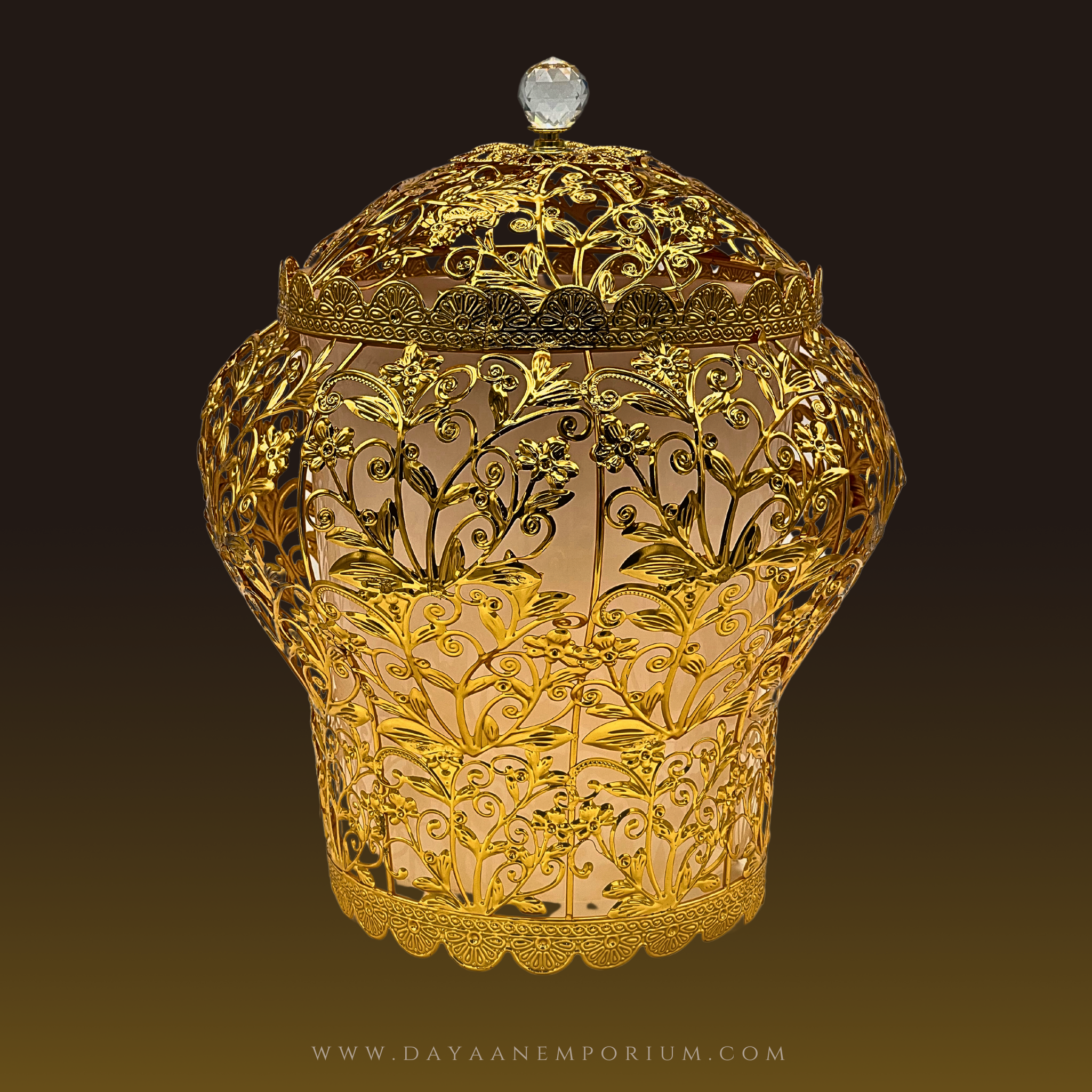 Gold Fancy Plated Dustbin and Tissue Box Set CH 13