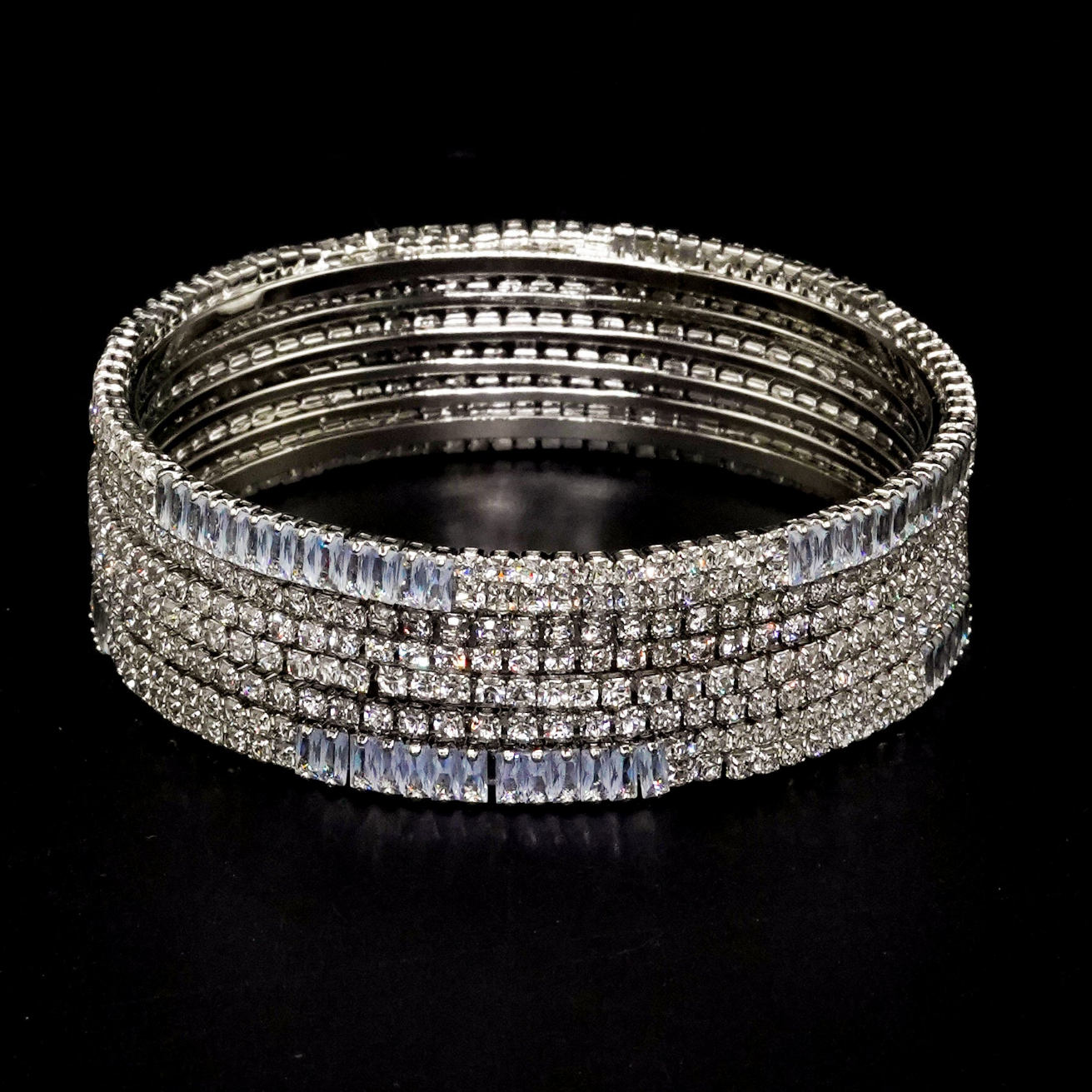 Diamond Cut Bangles 6 Pcs GD-04