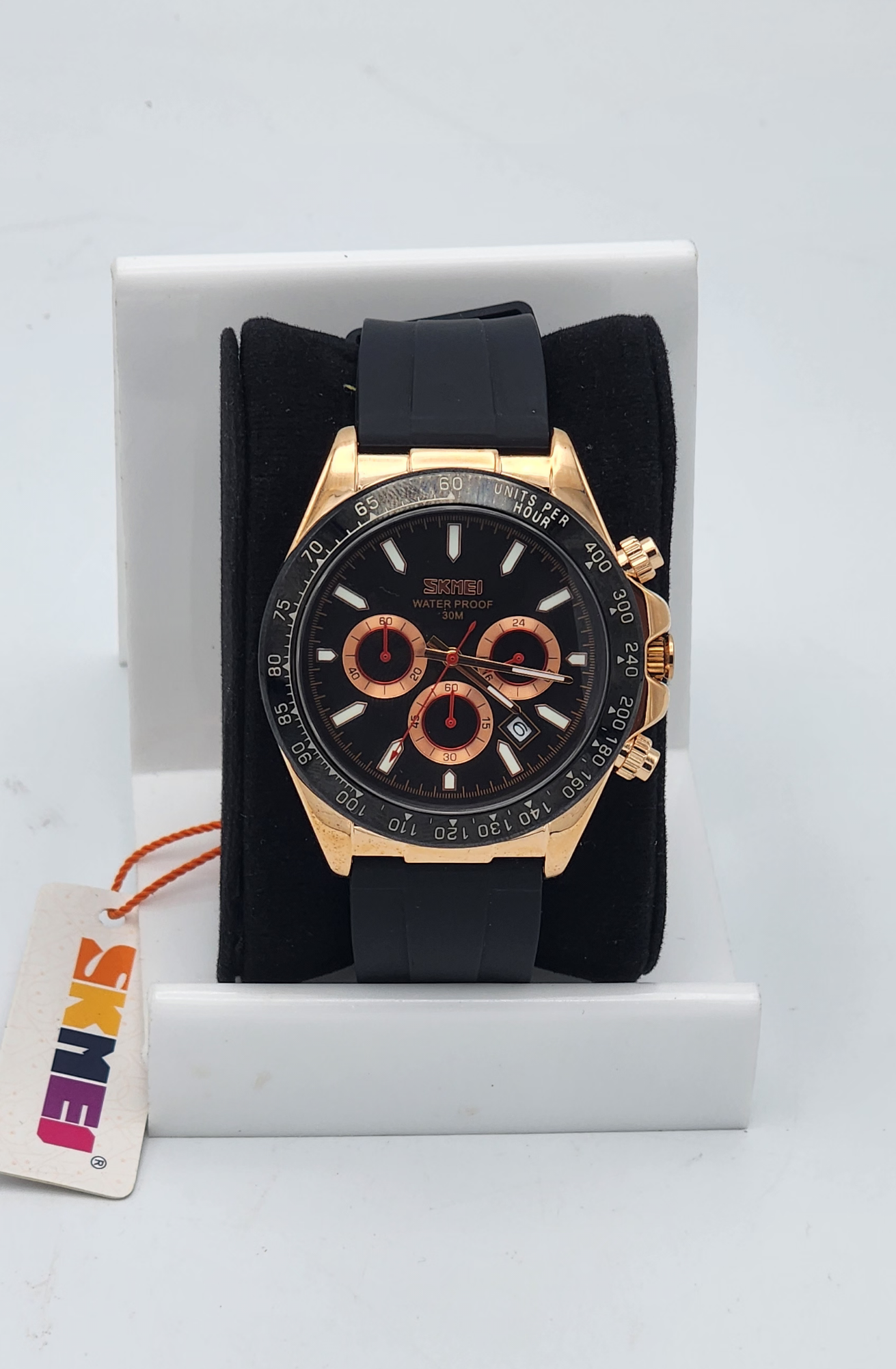 Skmei 9275 Quartz Date Working Water Proof Rose Gold