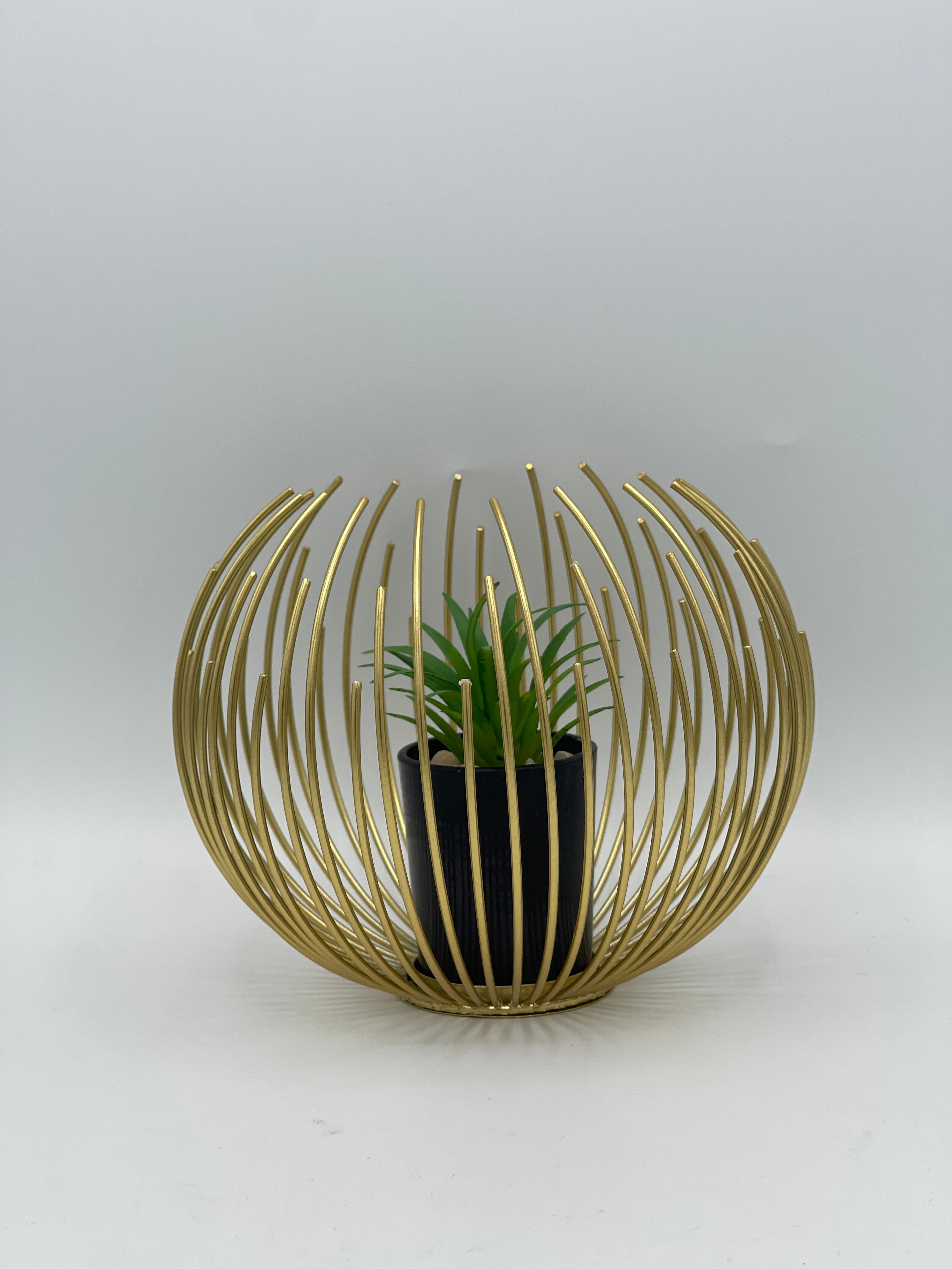 Home Decor Metal Alloy Sphere Planter Large RK 1 Size (7x7)