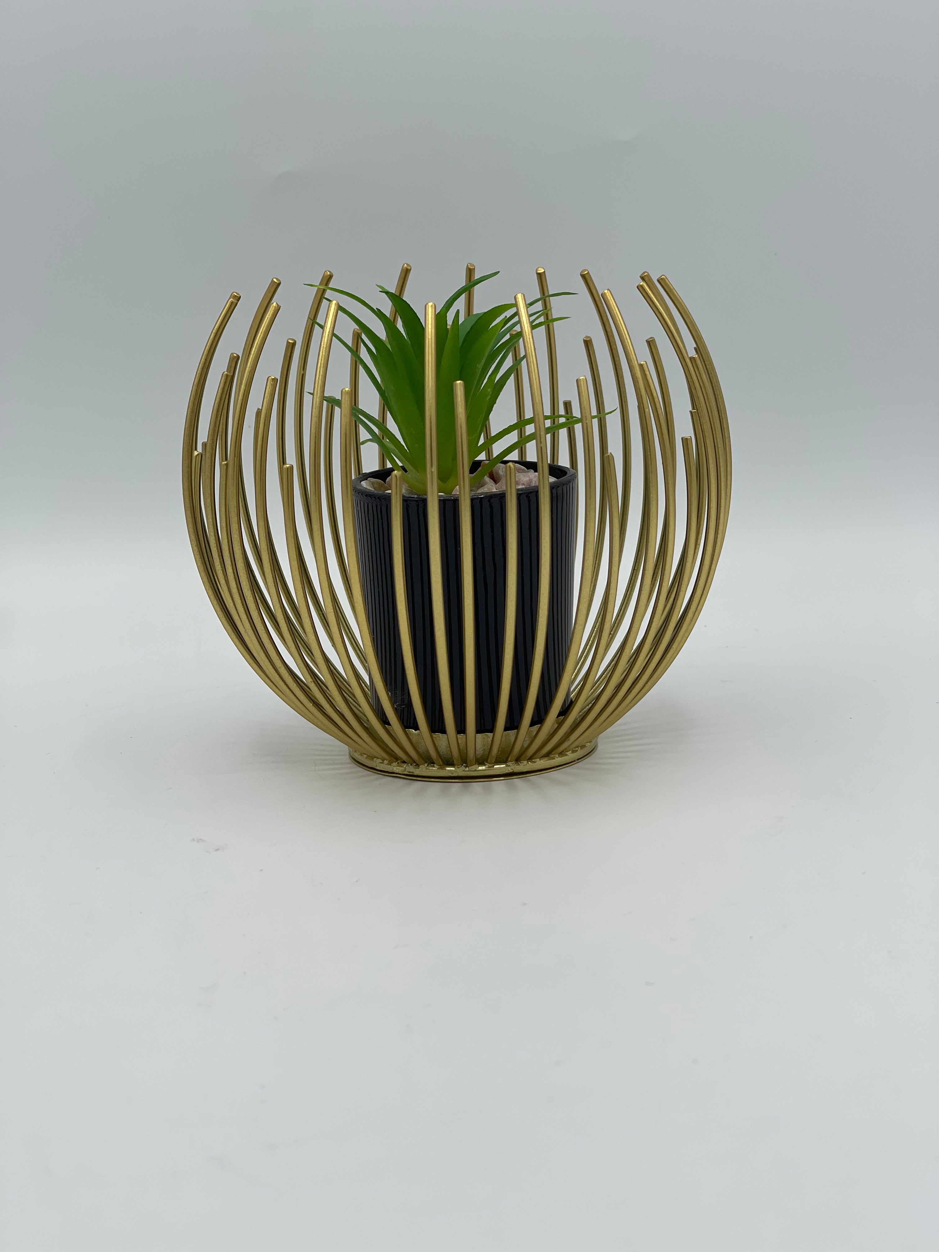 Home Decor Metal Alloy Sphere Planter Small RK 2 Size (5x5)