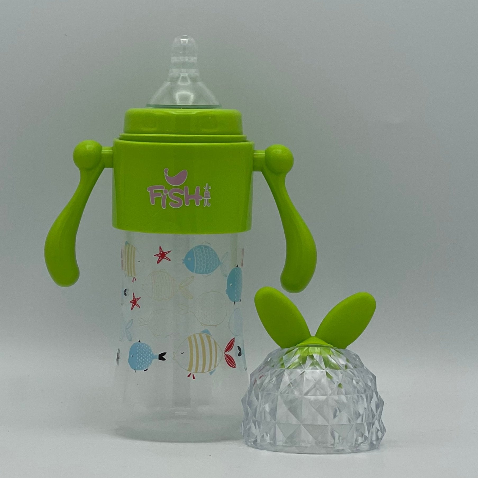 Fish Wide Neck Feeding Bottle With Handle 300 ml 0 Month+ BF-15