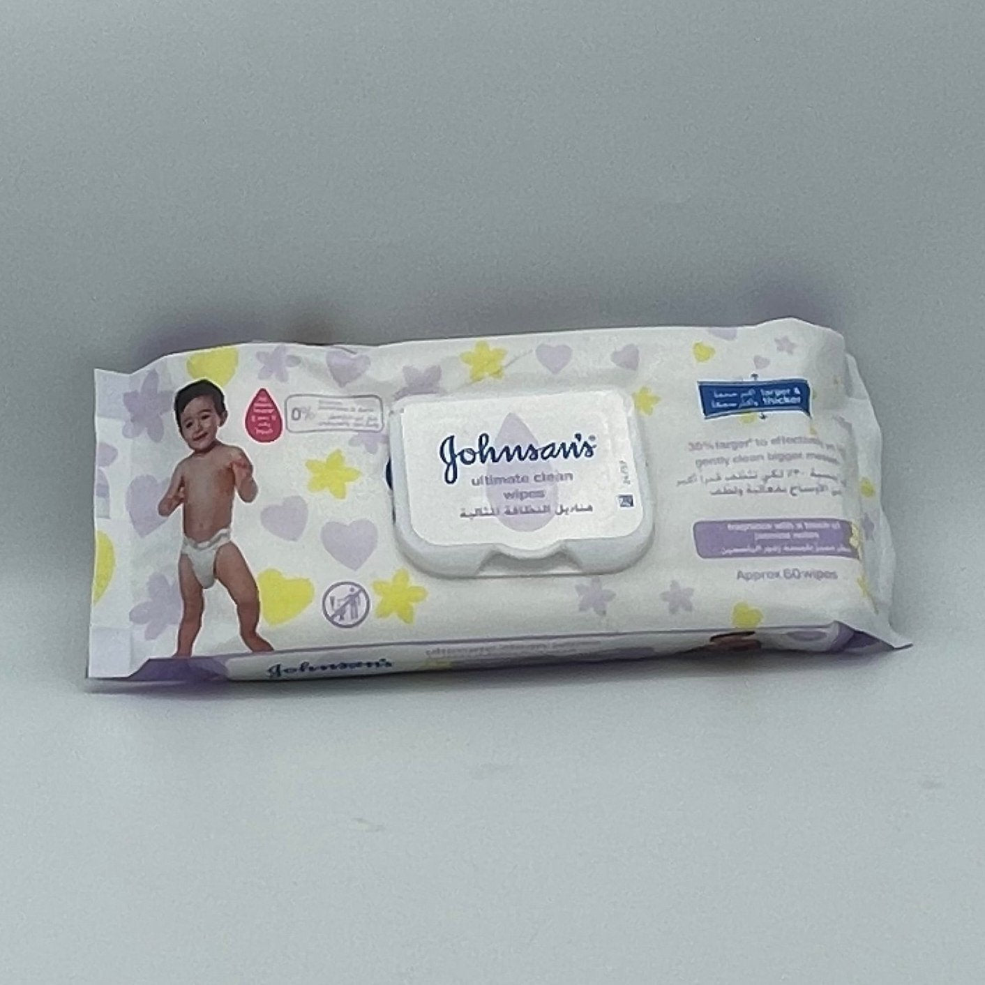 Johnson's Baby Wipes Ultimate Clean 60 Wipes