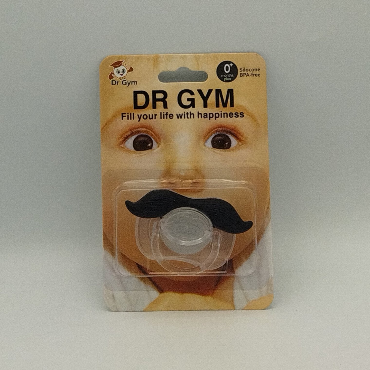 DR-GYM Baby Pacifier With Cute Moutache Kiss Lip