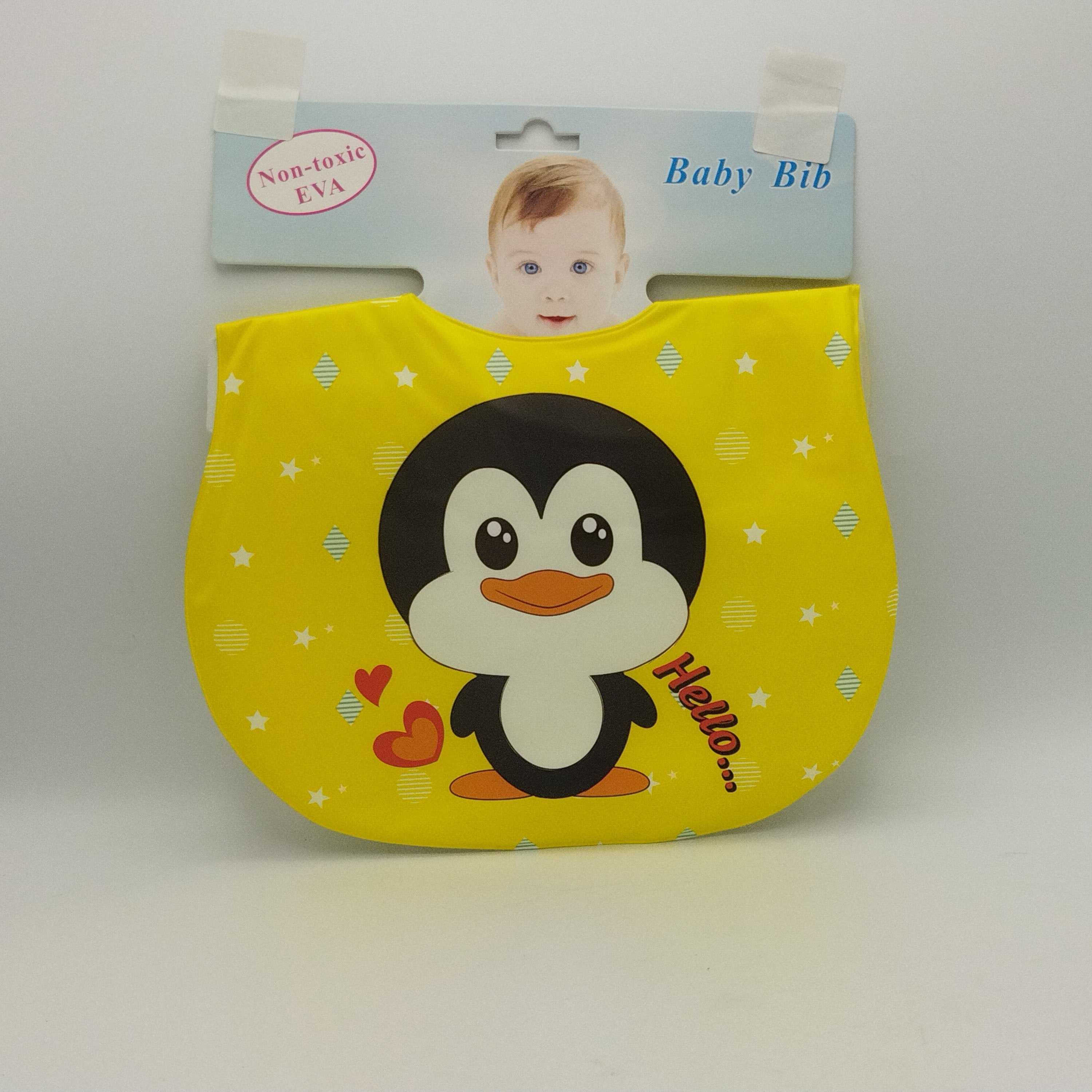 Baby Folding Plastic Food Catcher Waterproof Feeding Bibs