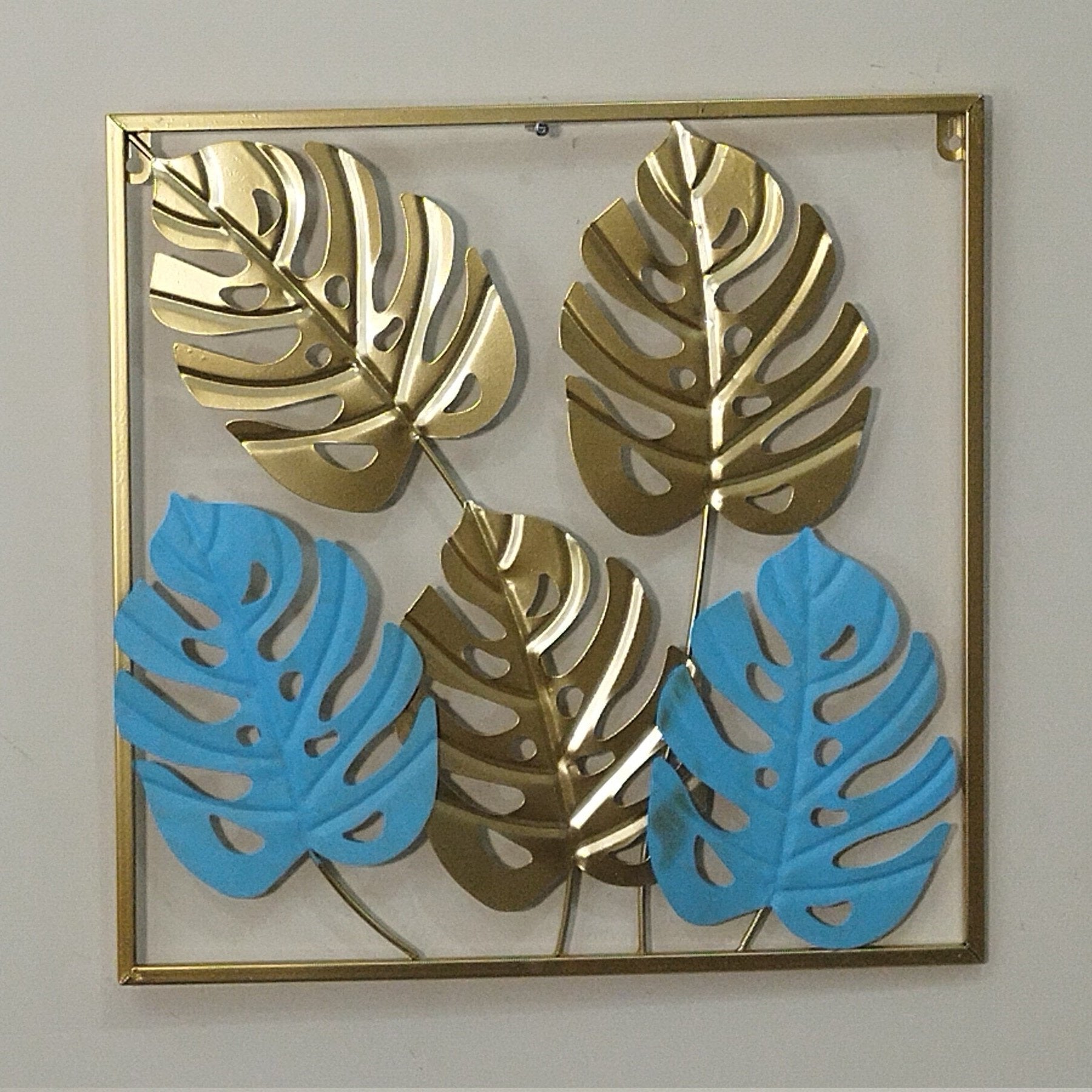 Metallic Wall Art Leaf Design GT-4