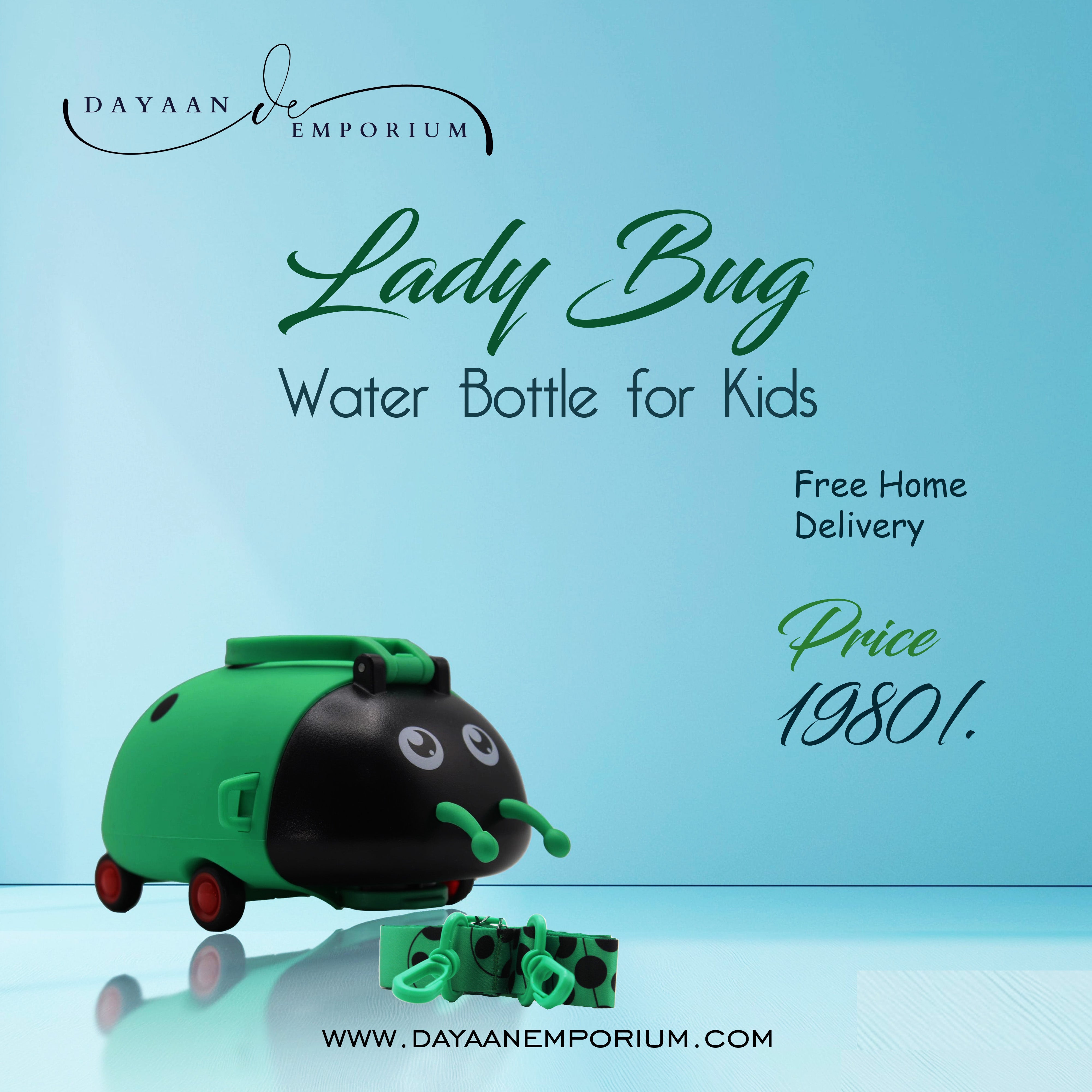 Ladybug Water Bottle with tyre 500 ml