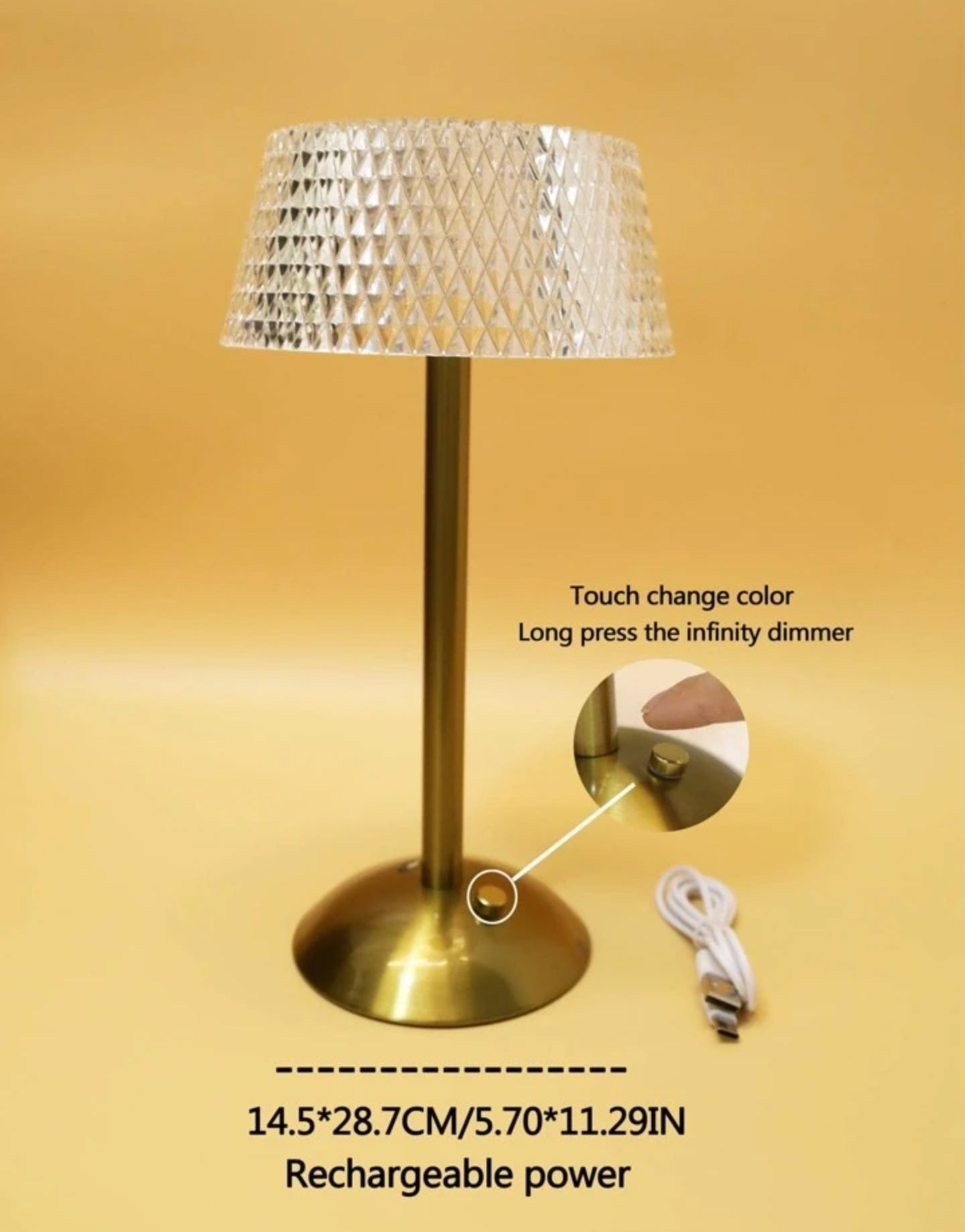 Diamond Table Lamp USB Charging Touch Lamp SB 18