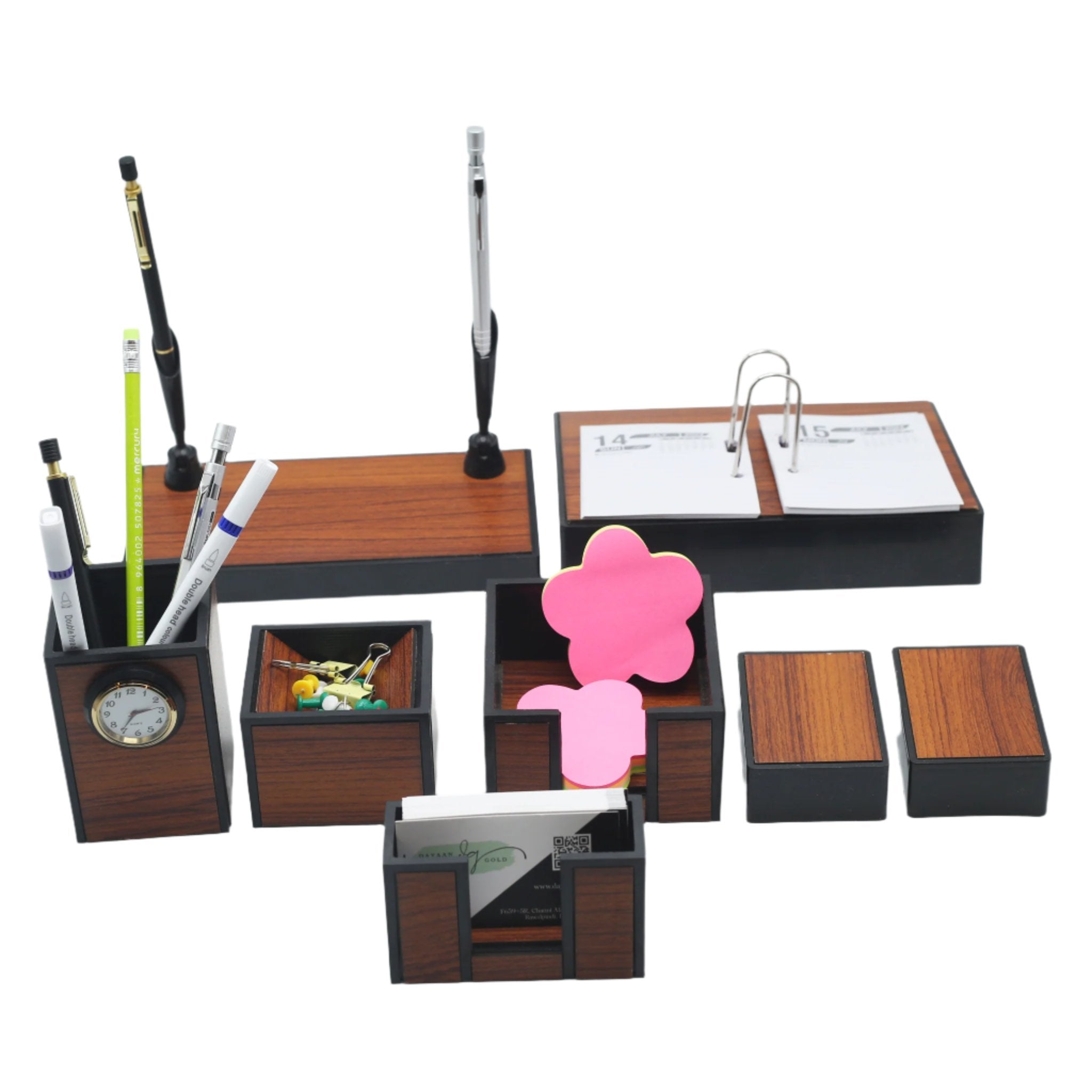 Table Set Formica Watch 8 Pcs Wooden Texture