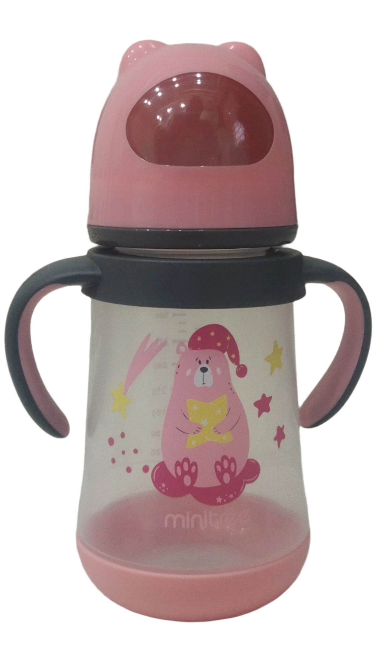 Minitree Regular Neck Feeding Bottle With Handle 330 ml 6 Month + BF-9