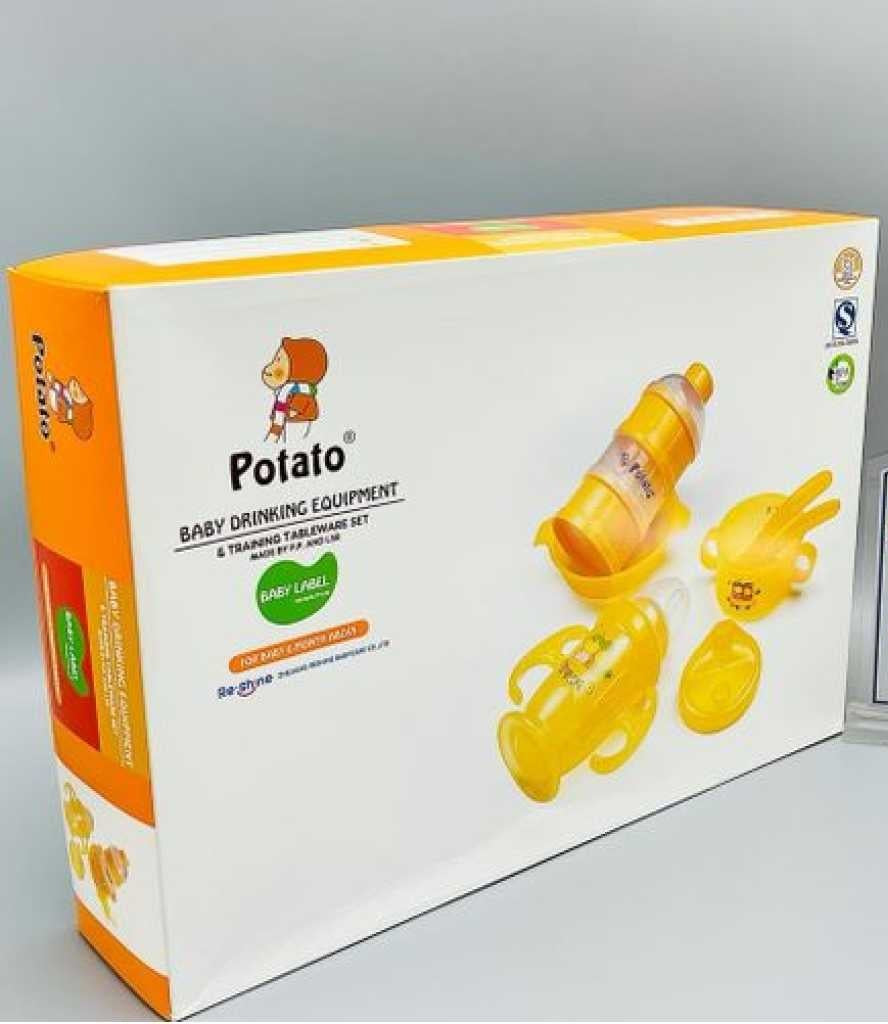 POTATO Baby Drinking Equipment And Training Tableware Set 7 Pcs