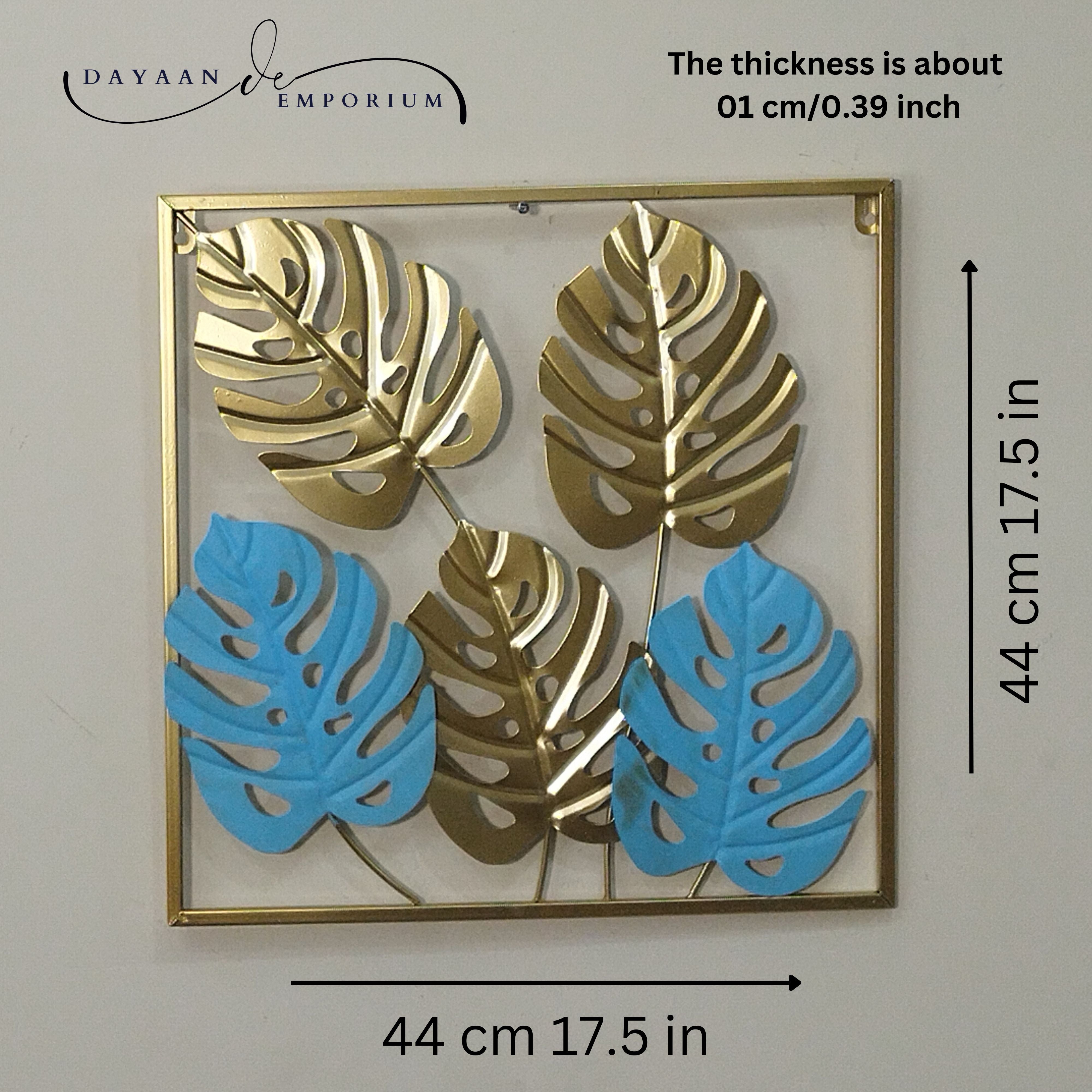 Metallic Wall Art Leaf Design GT-4