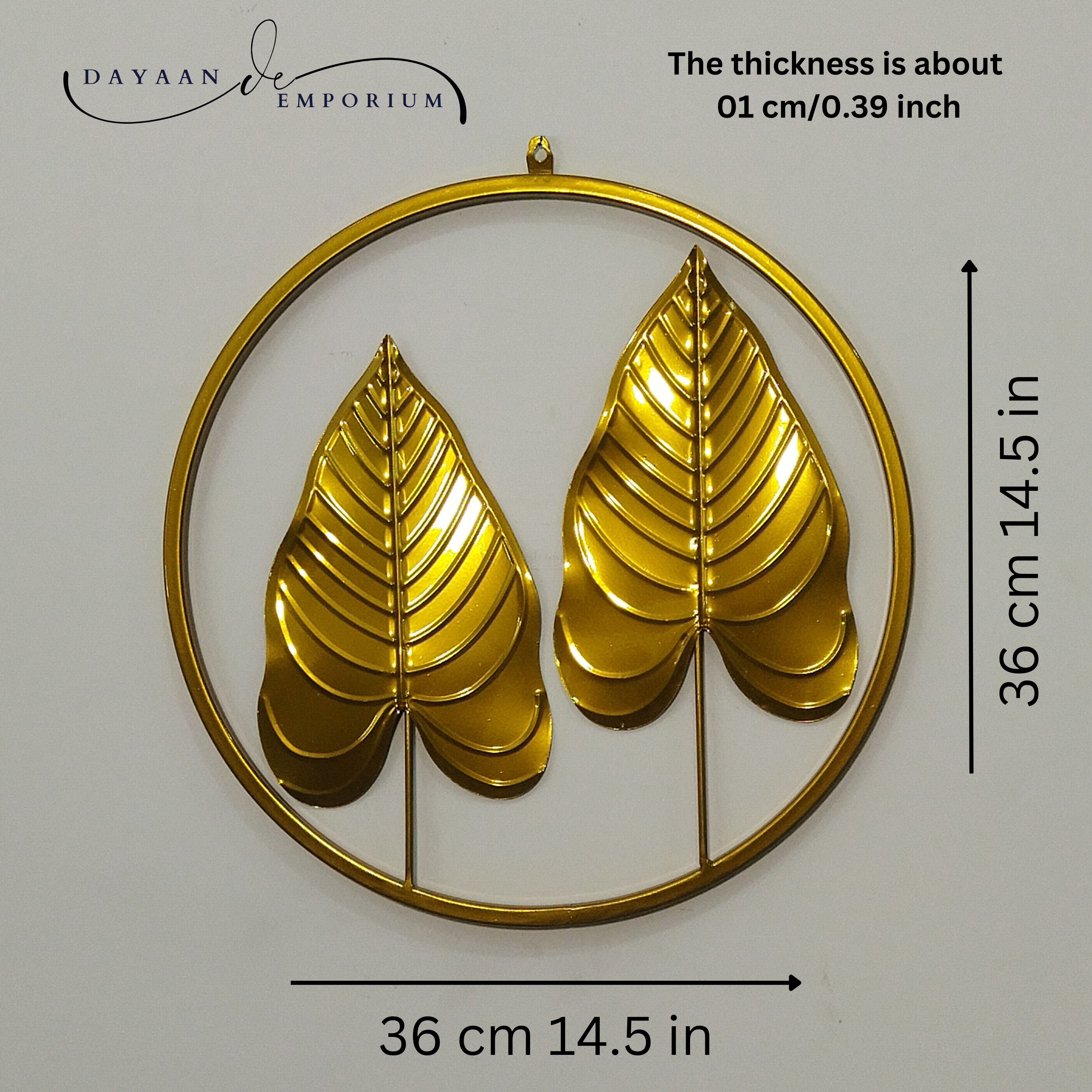 Golden Metalic Wall Art D-2