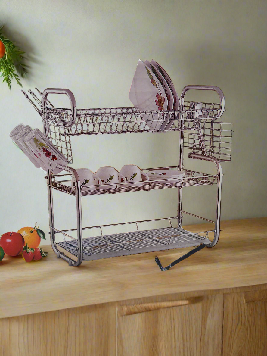 Galaxy Kitchen 2 Layer Dish Rack Stand Plate Holder